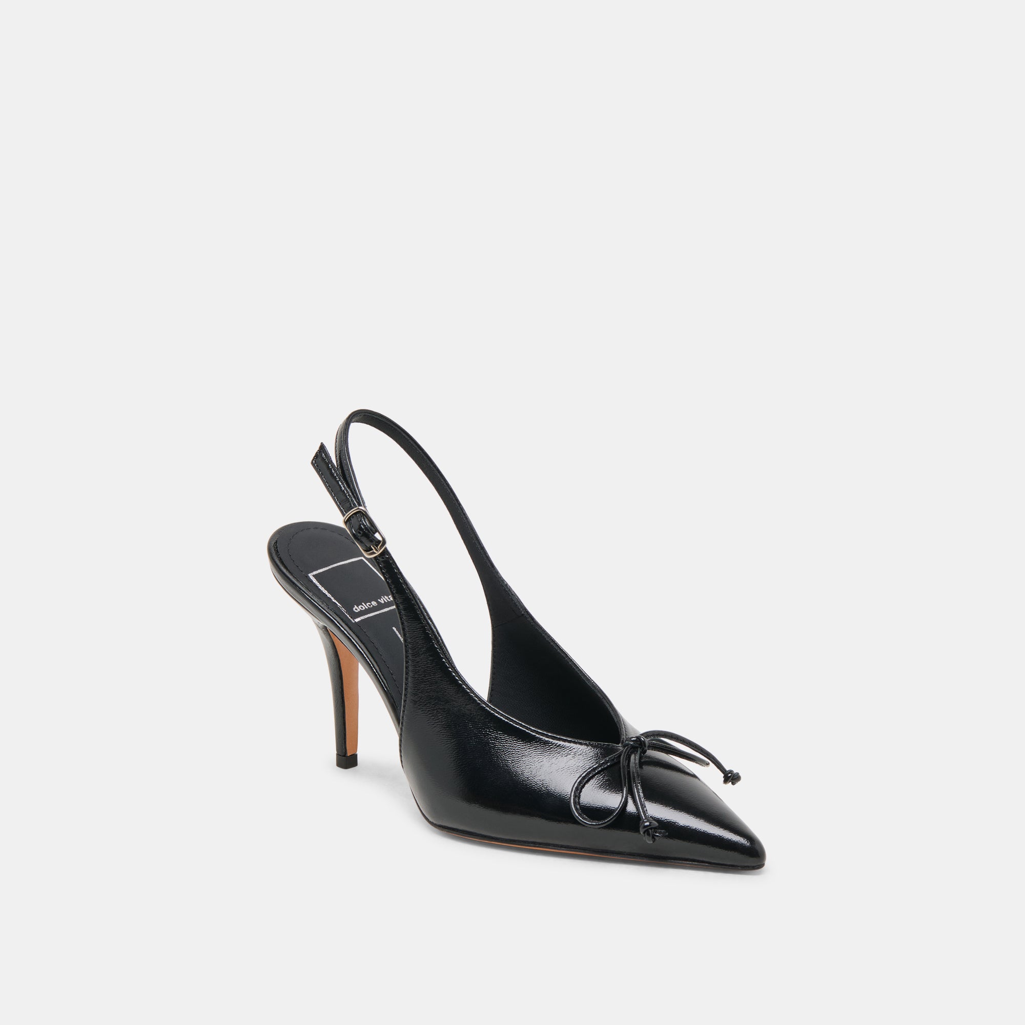 GEENA Women's Black Leather High Heels - Elegant Stiletto Pumps for Office, Party & Evening Wear