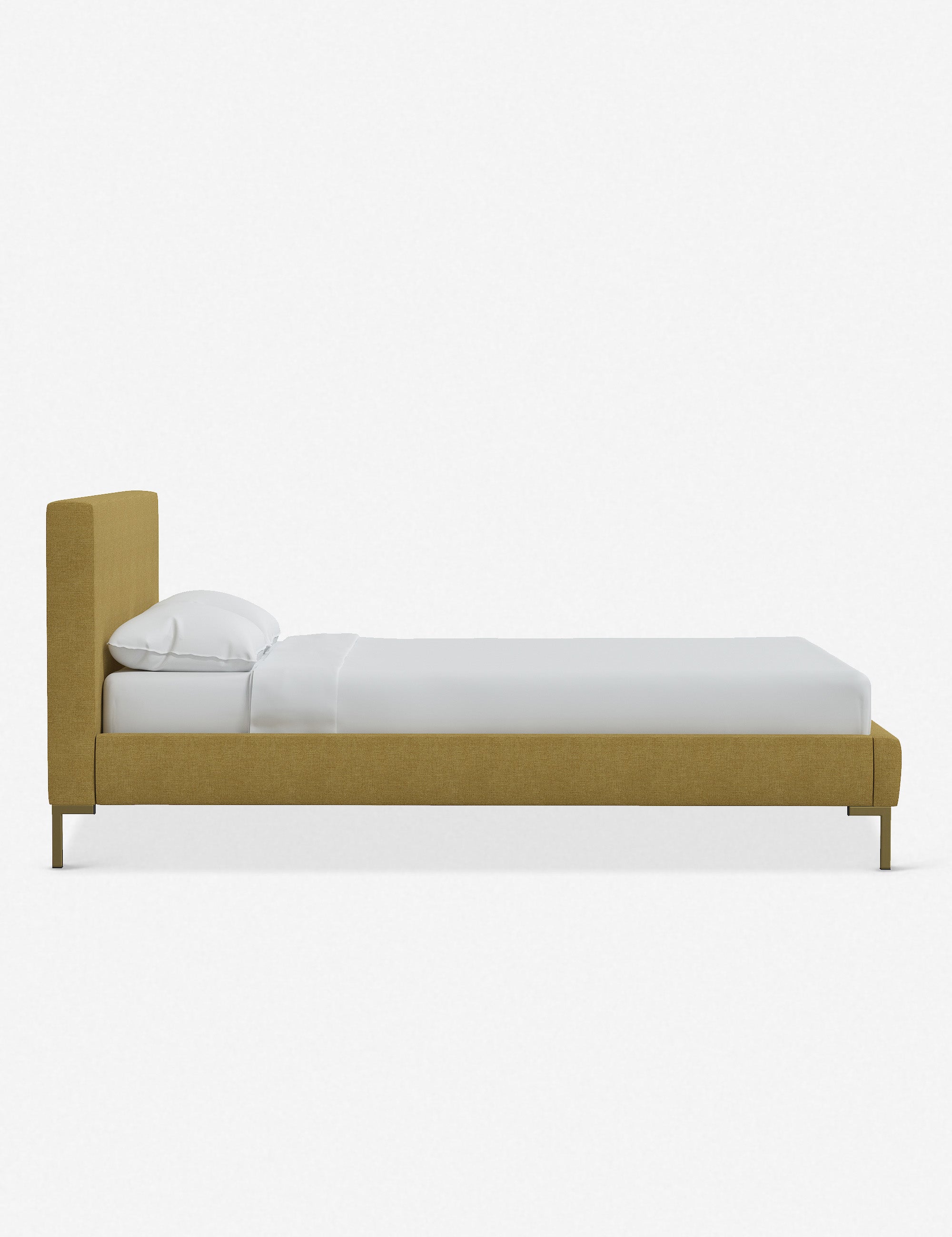 Deva Queen Size Platform Bed Frame with Wooden Slats - Modern Minimalist Bedroom Furniture for Small Spaces & Apartments | Sturdy Support & Easy Assembly