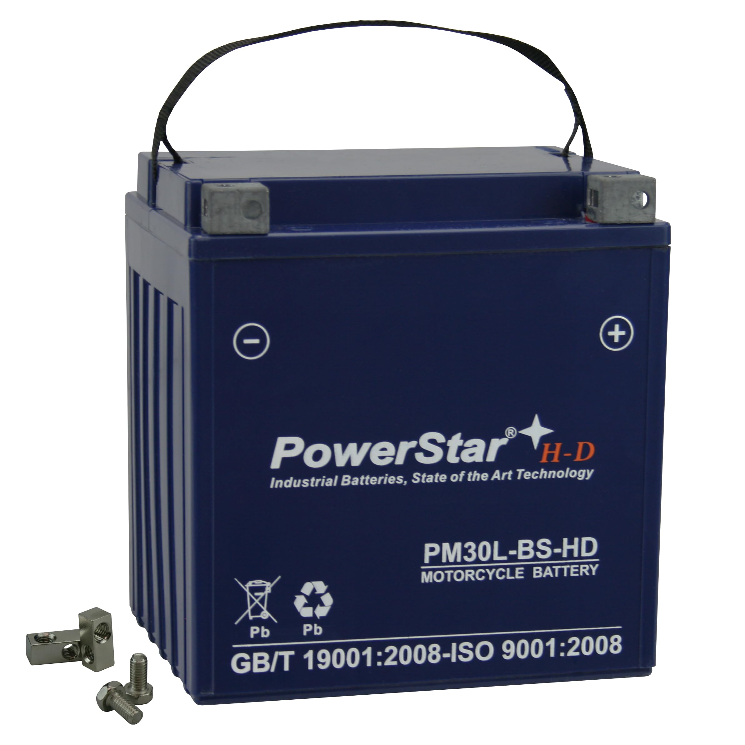 PowerStar YTX30L-BS Replacement Battery for Harley Davidson Motorcycles - 12V 30Ah 380CCA - High Performance Motorcycle Battery for Touring, Cruiser & Street Bikes