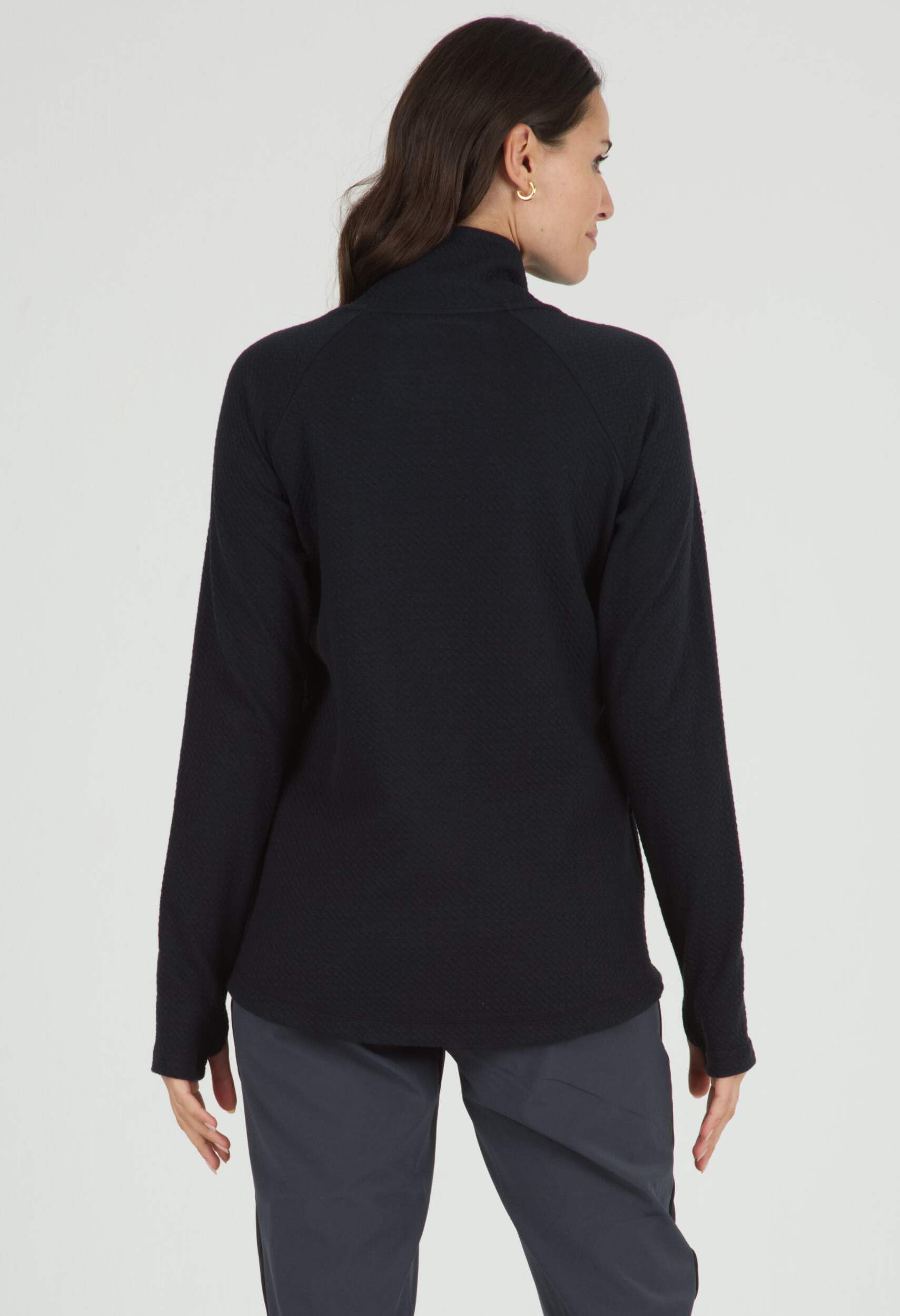 IBKUL Women's Athleisure Wear Stain Resistant Popcorn Stitch Asymmetrical Zip Pullover Sweatshirt - Comfortable Casual Jacket for Workout, Yoga & Daily Wear