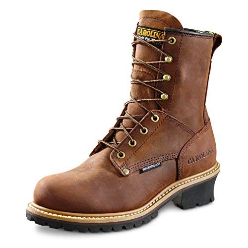 **Carolina Boots CA8821 - Men's 8 Inch Waterproof Logger Work Boots for Hiking, Construction & Outdoor Activities**