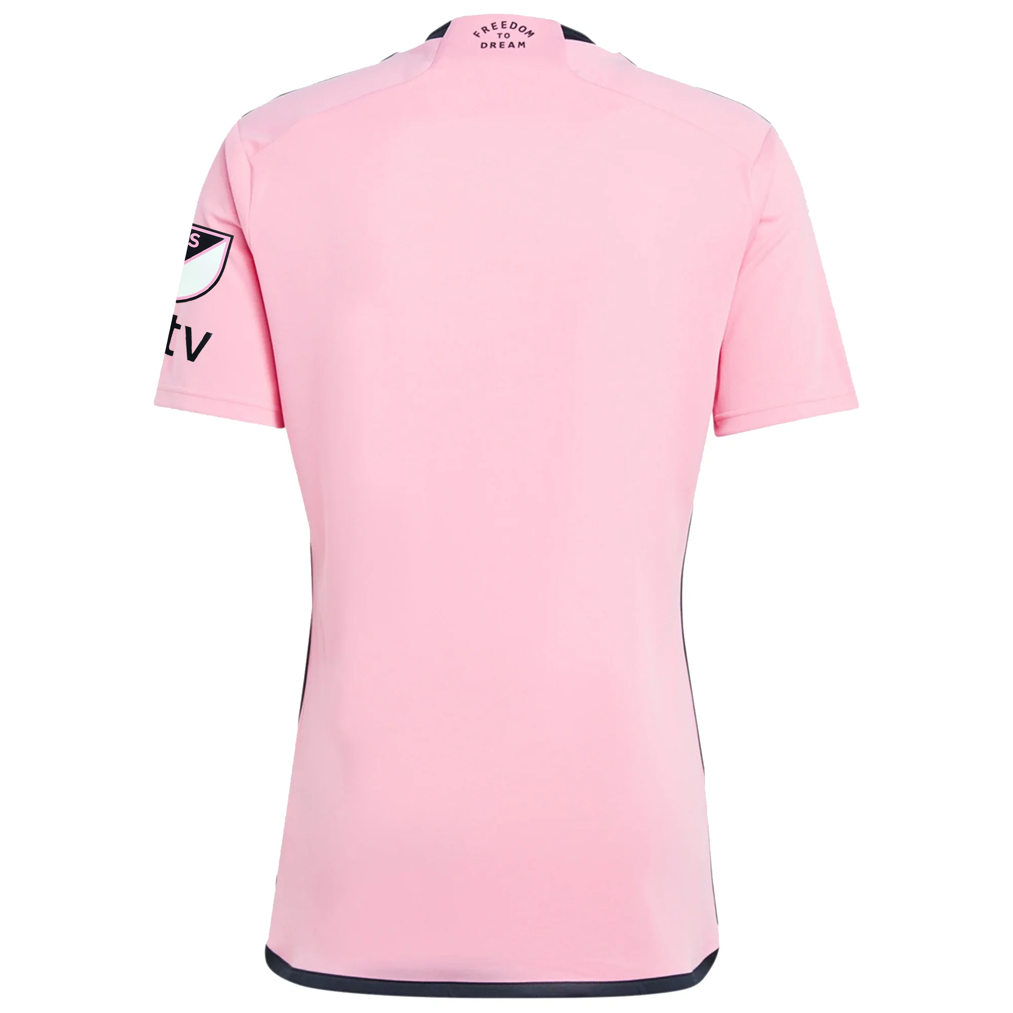Adidas Inter Miami CF Home Jersey 2024/25 with MLS & Apple TV Patches - Easy Pink | Authentic Soccer Shirt for Fans & Players | Perfect for Matchdays & Casual Wear