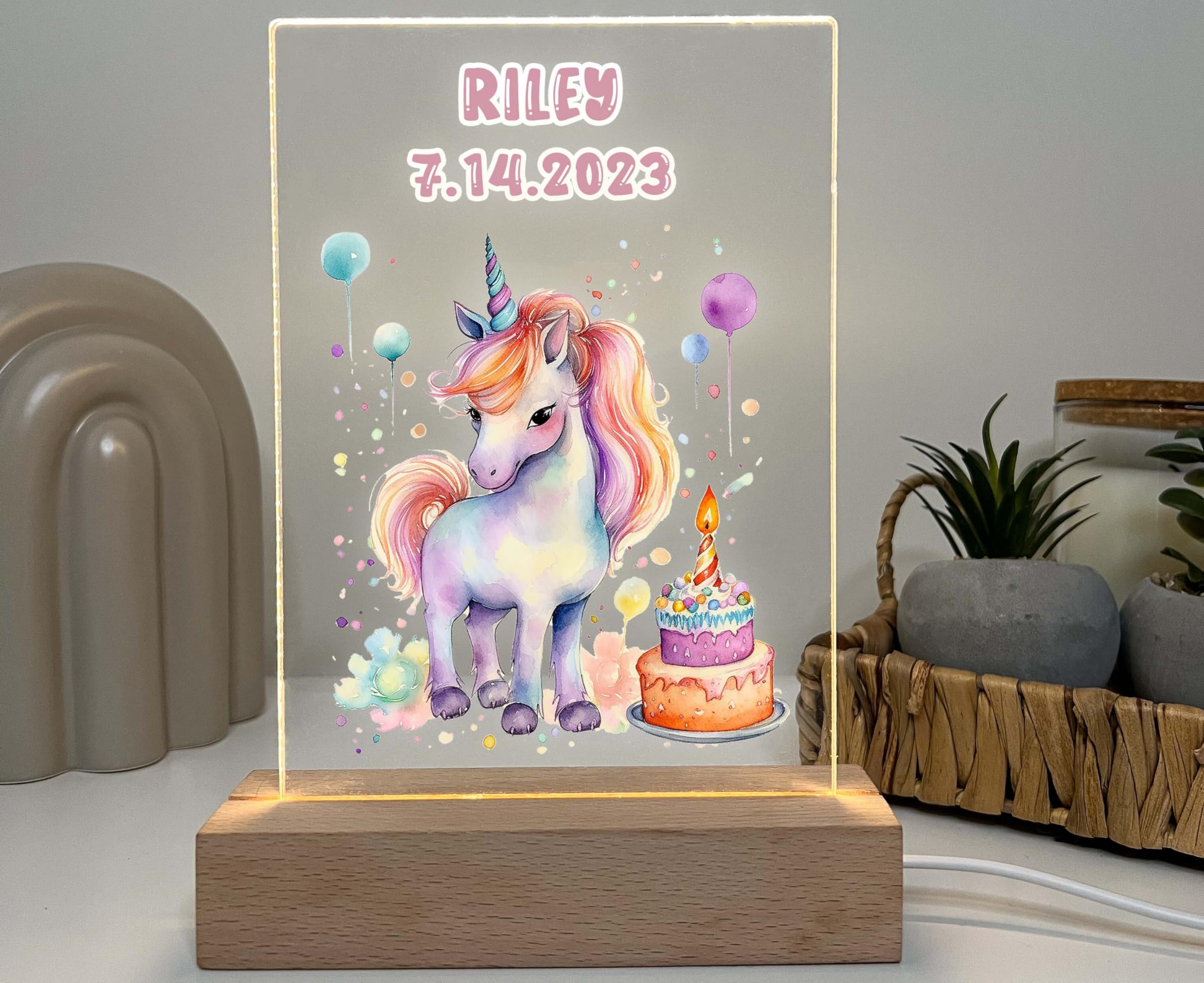 Unicorn LED Night Light - Fantasy Fairy Tale Desk Lamp for Kids, Best Friend, Sister & Mom | Unique Personalized Gift for Bedroom, Nursery & Room Decor | Perfect for Bedtime, Reading & Relaxation