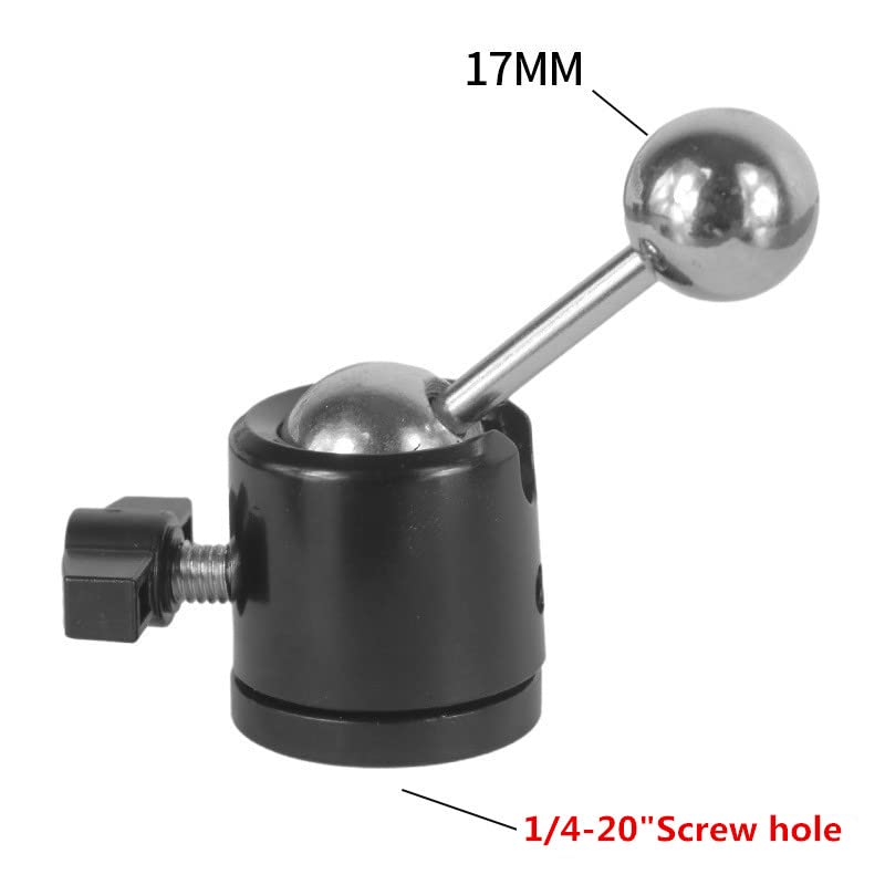 VizGiz 2 Pack Tripod Head Mount Adapter - 17mm Ball to 1/4