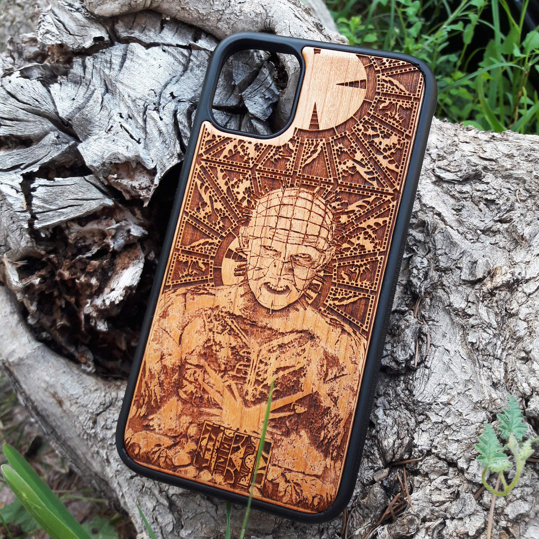 Laser Engraved Wood Phone Case for iPhone 16/15/14/13/12/11 Pro Max Mini & Samsung Galaxy S25/S24/S23/S22/S21/S20 Ultra Plus - Eco-Friendly Slim Durable Wooden Cover - Perfect for Daily Use, Travel & Gift Giving