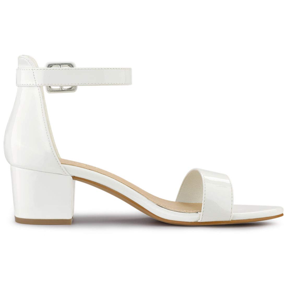 Allegra K Women's Block Low Heel Ankle Strap Sandals - Comfortable Dressy Summer Shoes for Weddings, Parties & Office Wear