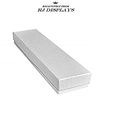 RJ Displays - 6 Pack White Cotton Jewelry Gift Boxes 8