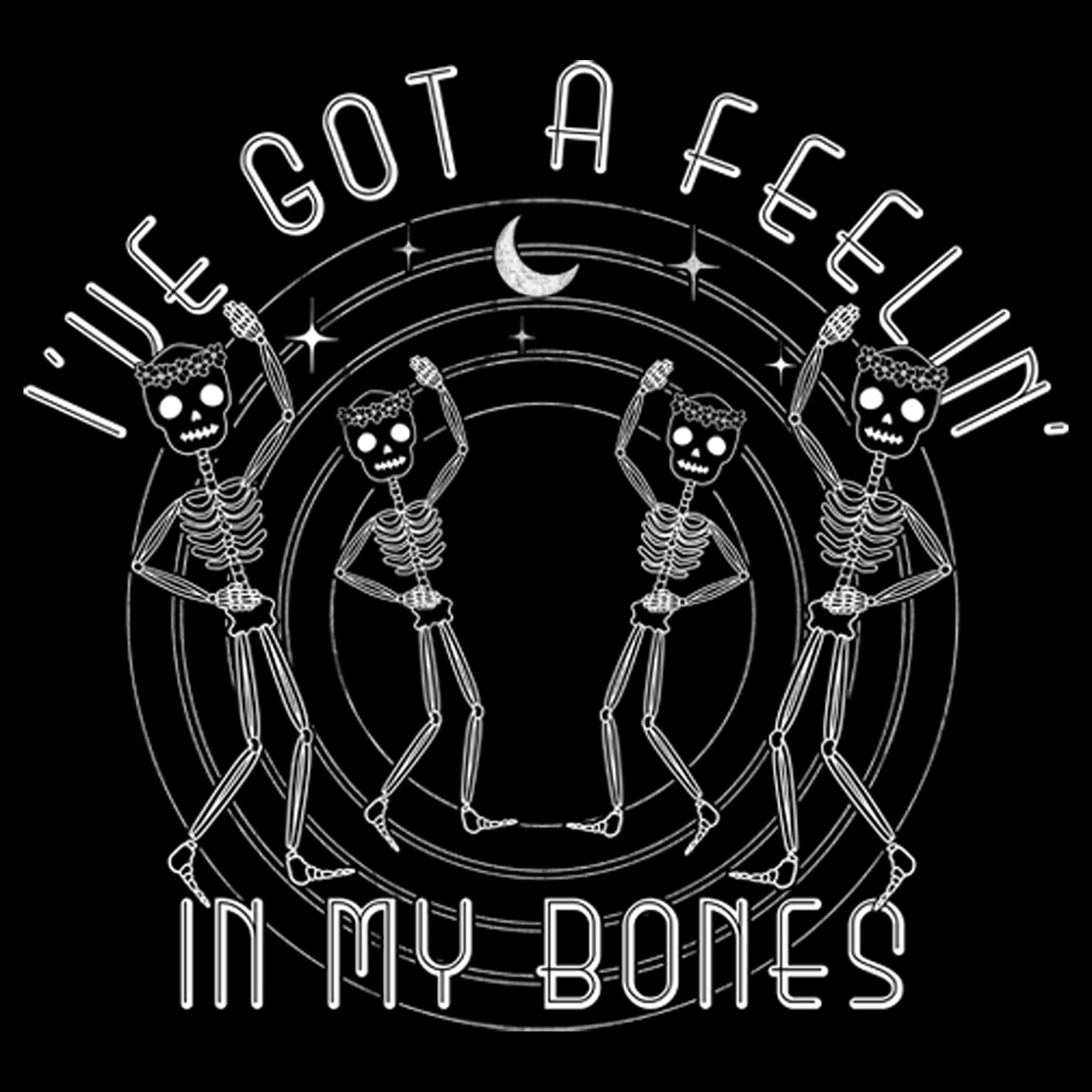 Junior's Lost Gods Halloween 'I've Got a Feelin' in My Bones' Graphic T-Shirt | Spooky Halloween Costume Tee for Men & Women | Perfect for Halloween Parties, Trick or Treating & Cosplay