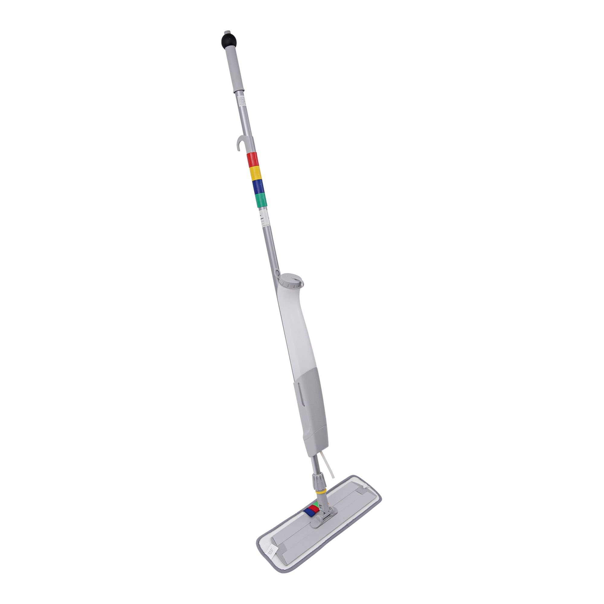 Boardwalk BWKBWMS16MFM 59-Inch Bucketless Microfiber Mop System Kit - Gray | Heavy-Duty Floor Cleaning for Hardwood, Tile & Laminate | Home & Commercial Use