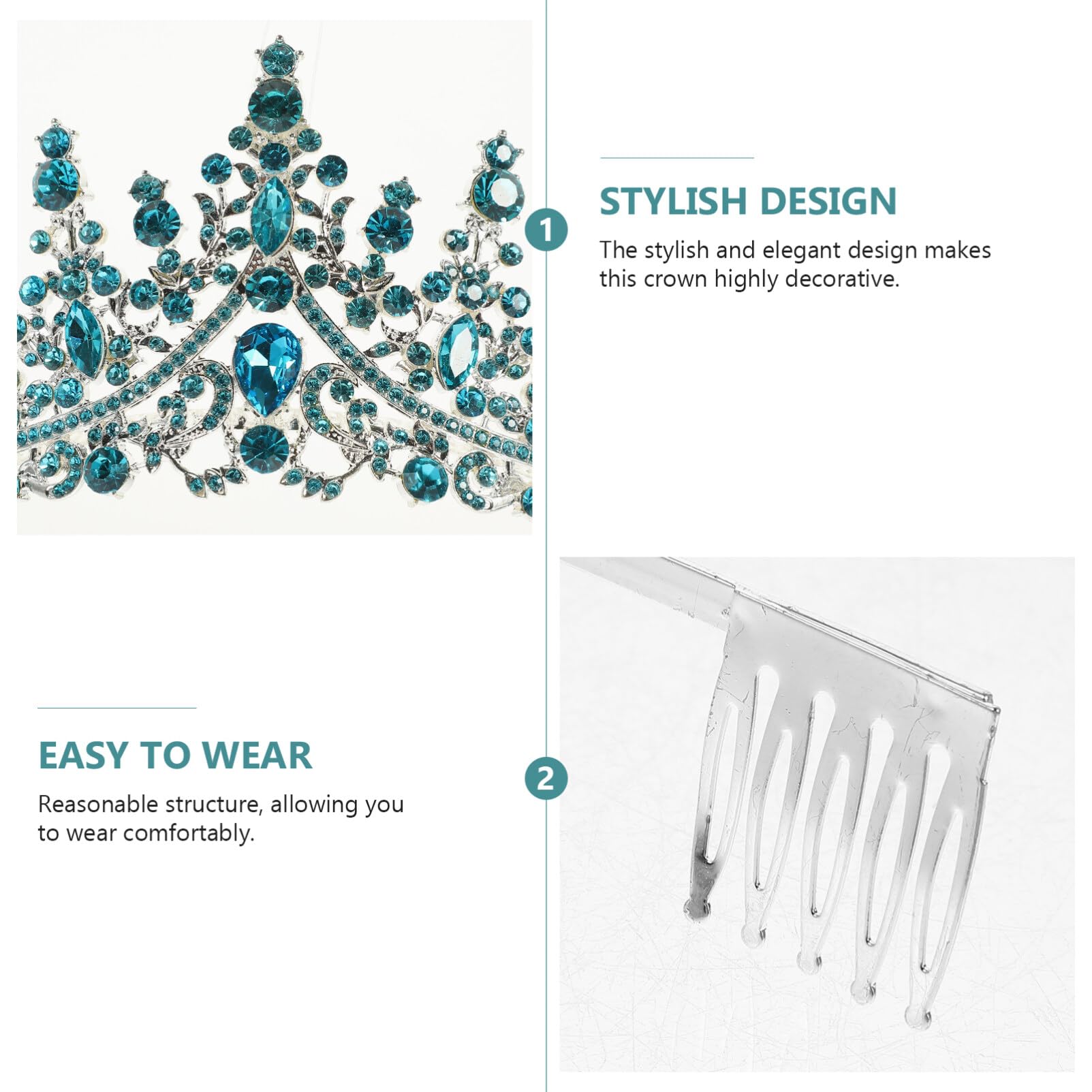 Sparkling Rhinestone Headbands for Women - Elegant Party Hair Accessories Set with Alloy Crown Decor, Perfect for Birthdays, Weddings & Special Events