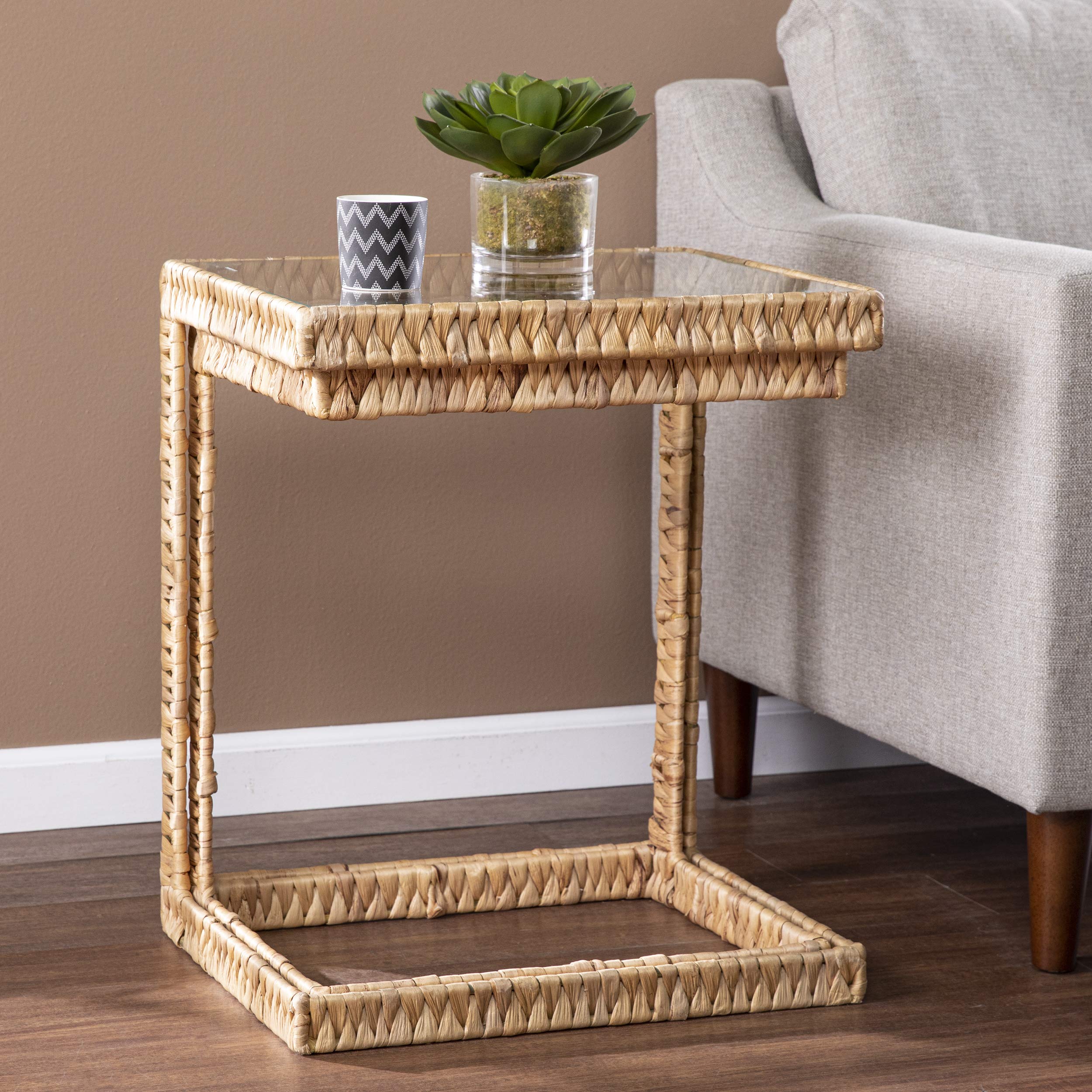 SEI Furniture Ismaya C Tables - Natural Wood Side Tables for Living Room, Bedroom, or Office - Modern Standard End Tables with Sturdy Design