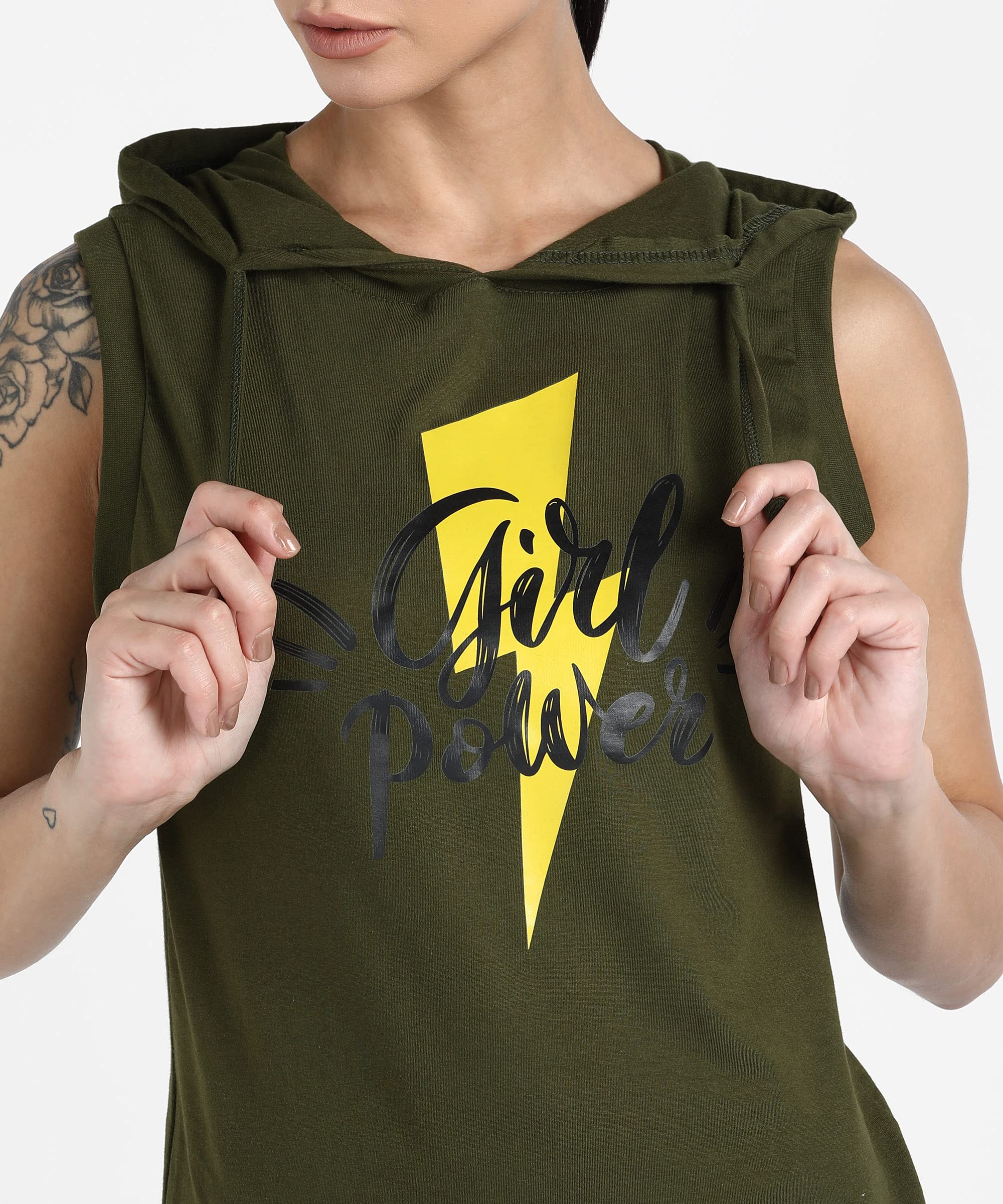 Premium Women's Tank Top - Rock Paper Scissors Gym Wear | Sleeveless Hoodie for Workouts & Fitness | Girl Power Athletic Apparel for Yoga, Running & Gym Training