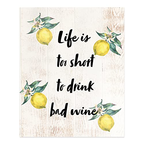 Lemon Kitchen Decor & Accessories Set - Cute Lemon Wall Art, Lemon Themed Signs, 8x10 Art Prints for Farmhouse & Modern Kitchens - Perfect for Home Decor, Wall Decor & Kitchen Decoration