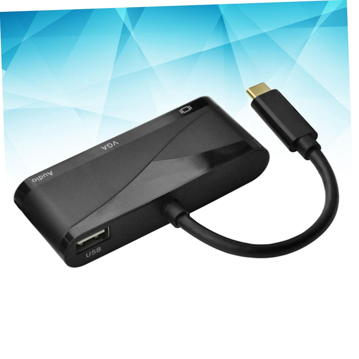 HOMSFOU USB C to VGA Adapter with Audio - USB Type C to VGA Converter Cable for MacBook Pro, Dell XPS, HP Laptop - Perfect for Presentations, Home Office & Conference Room Setups
