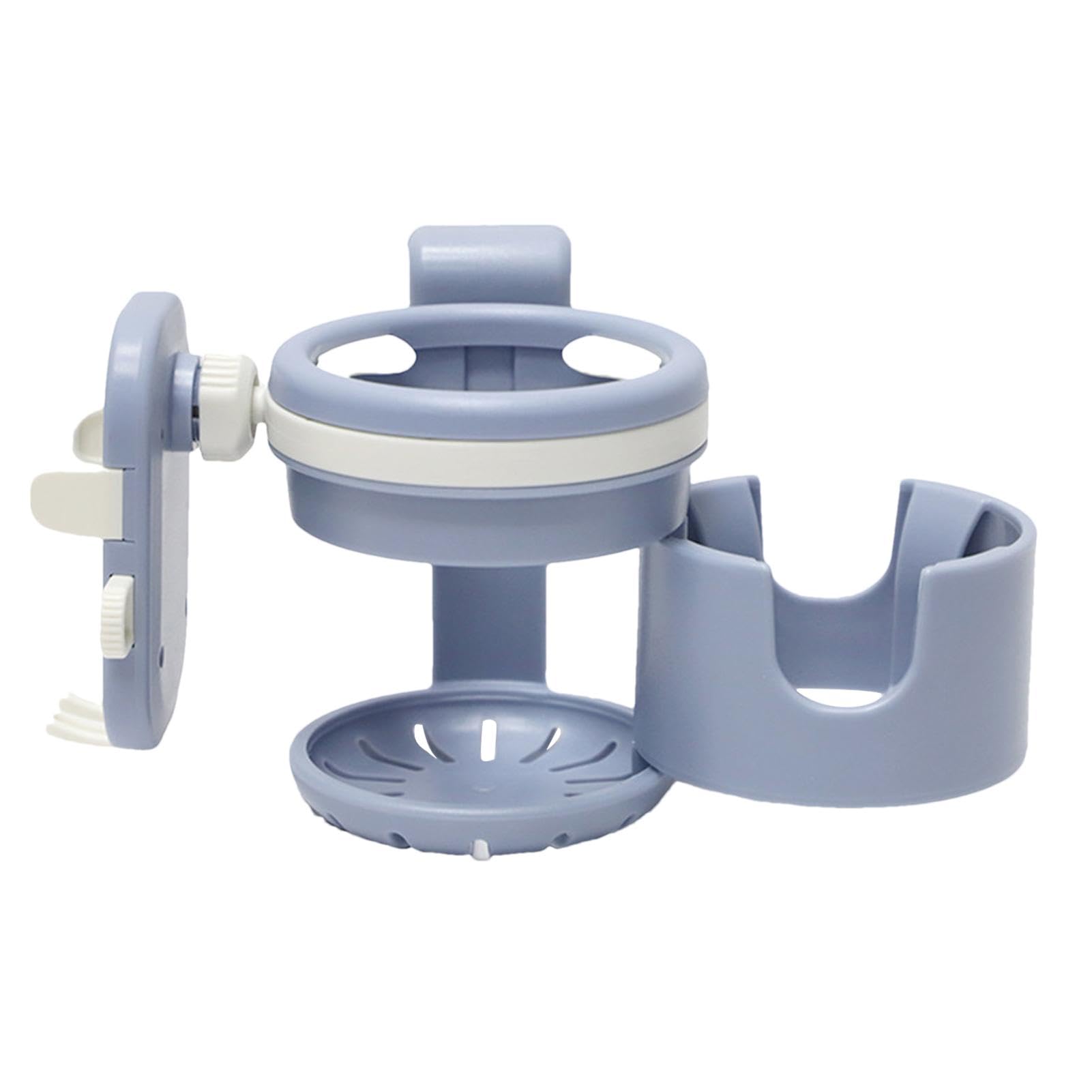Rotating Pram Cup Holder - Universal Drink Bottle Organizer for Strollers, Wheelchairs & Nursing Carts | Convenient Coffee Cup Holder for Parents & Caregivers On-The-Go