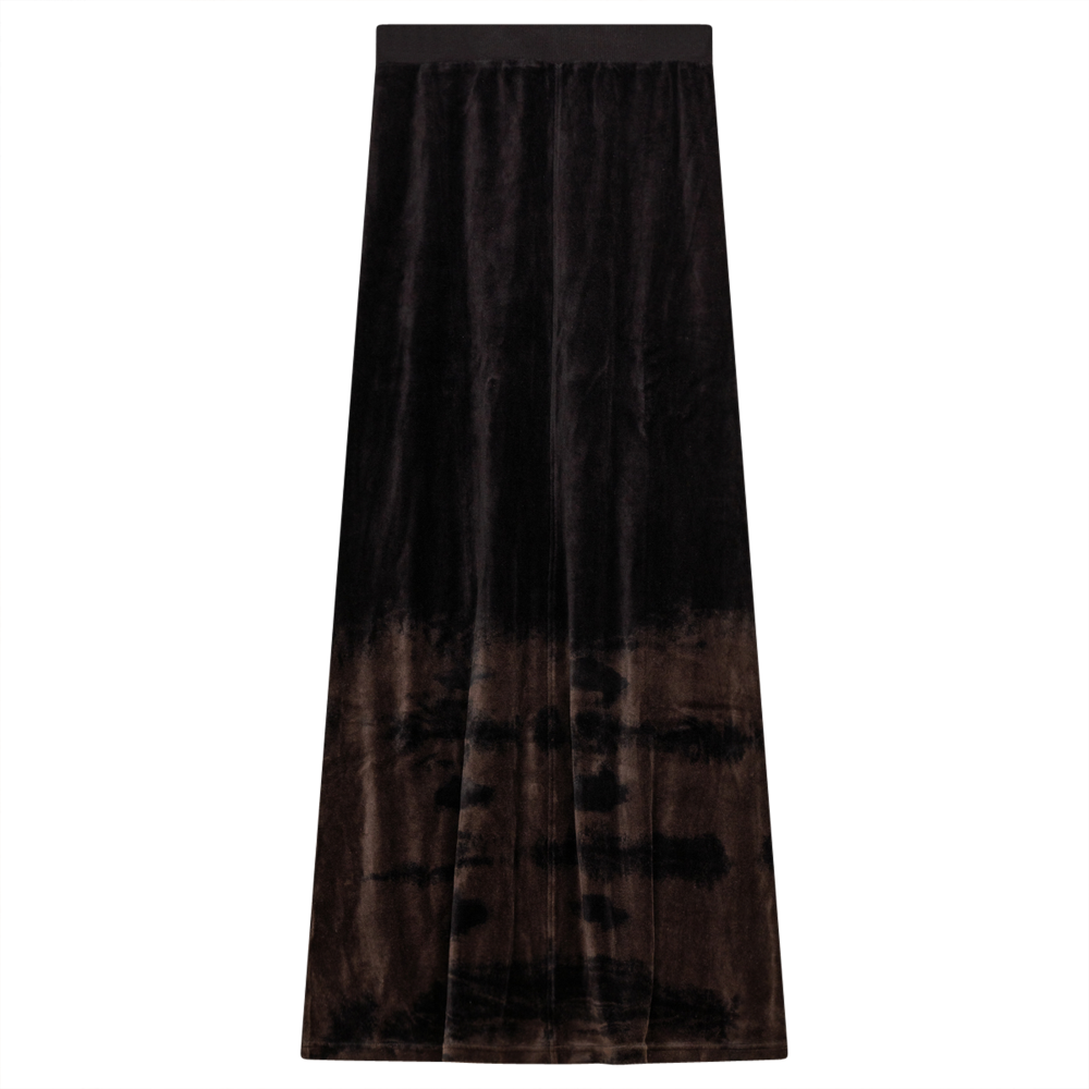 Tie Dye Cotton Velour Long Flare Skirt for Women - Boho Maxi Skirt with High Waist & Side Slits - Perfect for Music Festivals, Beach Vacations and Boho Fashion Outfits