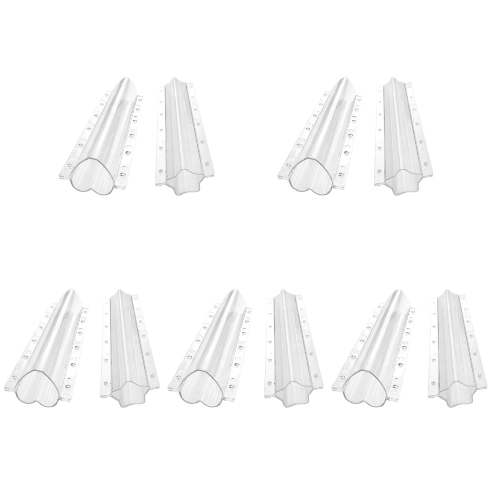 Yardwe 10PCS Plastic Cucumber Shaping Molds - Star & Heart Shaped Fruit & Vegetable Forming Tools for Garden DIY, Food Decoration, and Kids Cooking Activities