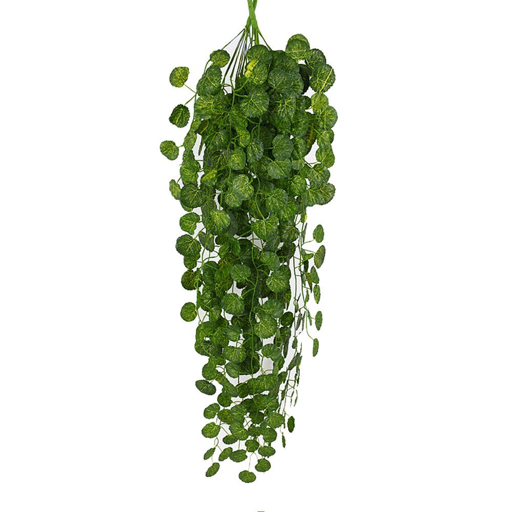 Juesi Artificial Ivy Leaf Garland - Fake Hanging Vine Plants for Wedding, Party, Garden, Outdoor & Office Wall Decoration - Perfect for Home Décor, Event Centerpieces and Indoor Greenery (Green)
