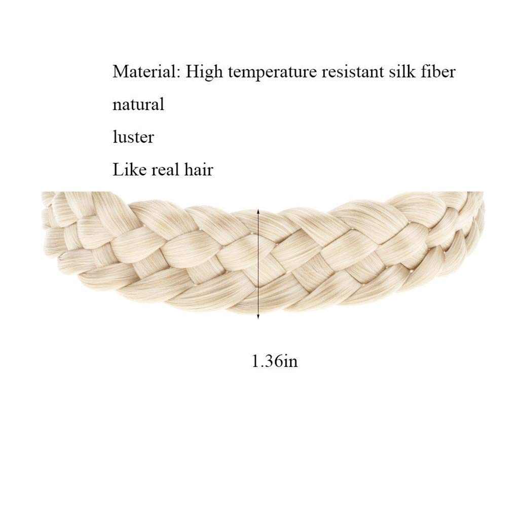 Princess Wig Hair Headband - Fashionable Synthetic Elastic Forehead Band for Girls | Perfect for Cosplay, Parties, and Daily Hair Accessories