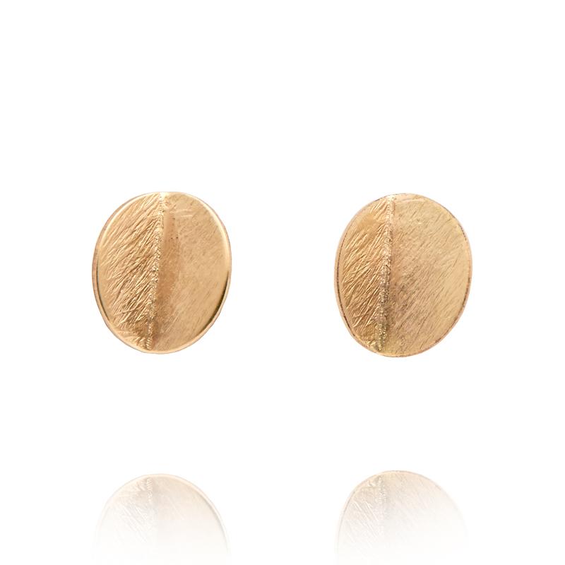 Eucalyptus Mini Stud Earrings - Hypoallergenic Gold Plated Studs for Women - Perfect for Everyday Wear & Gift Giving