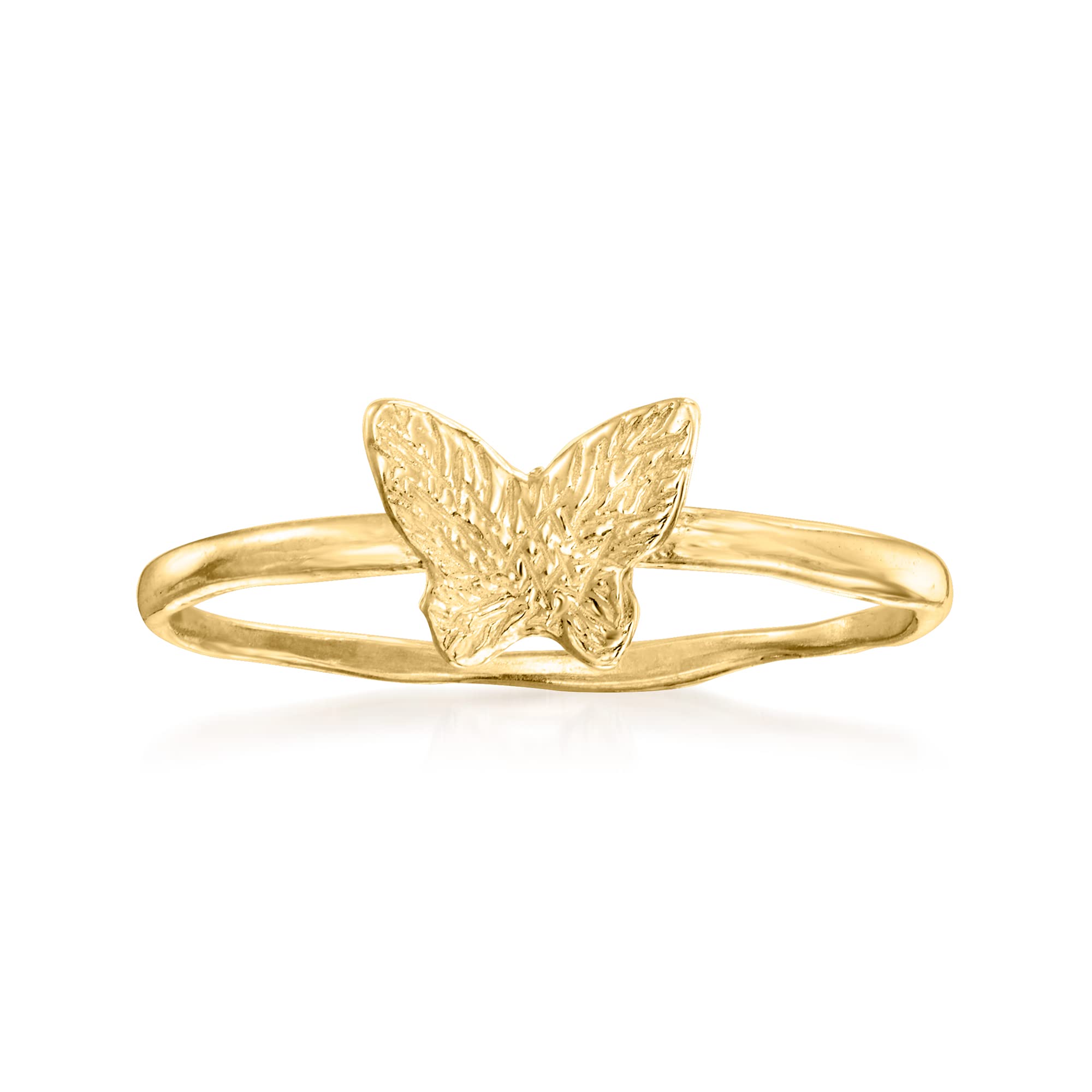 10kt Yellow Gold Butterfly Ring for Women - Elegant & Dainty Jewelry Gift for Her - Perfect for Birthdays, Anniversaries & Special Occasions