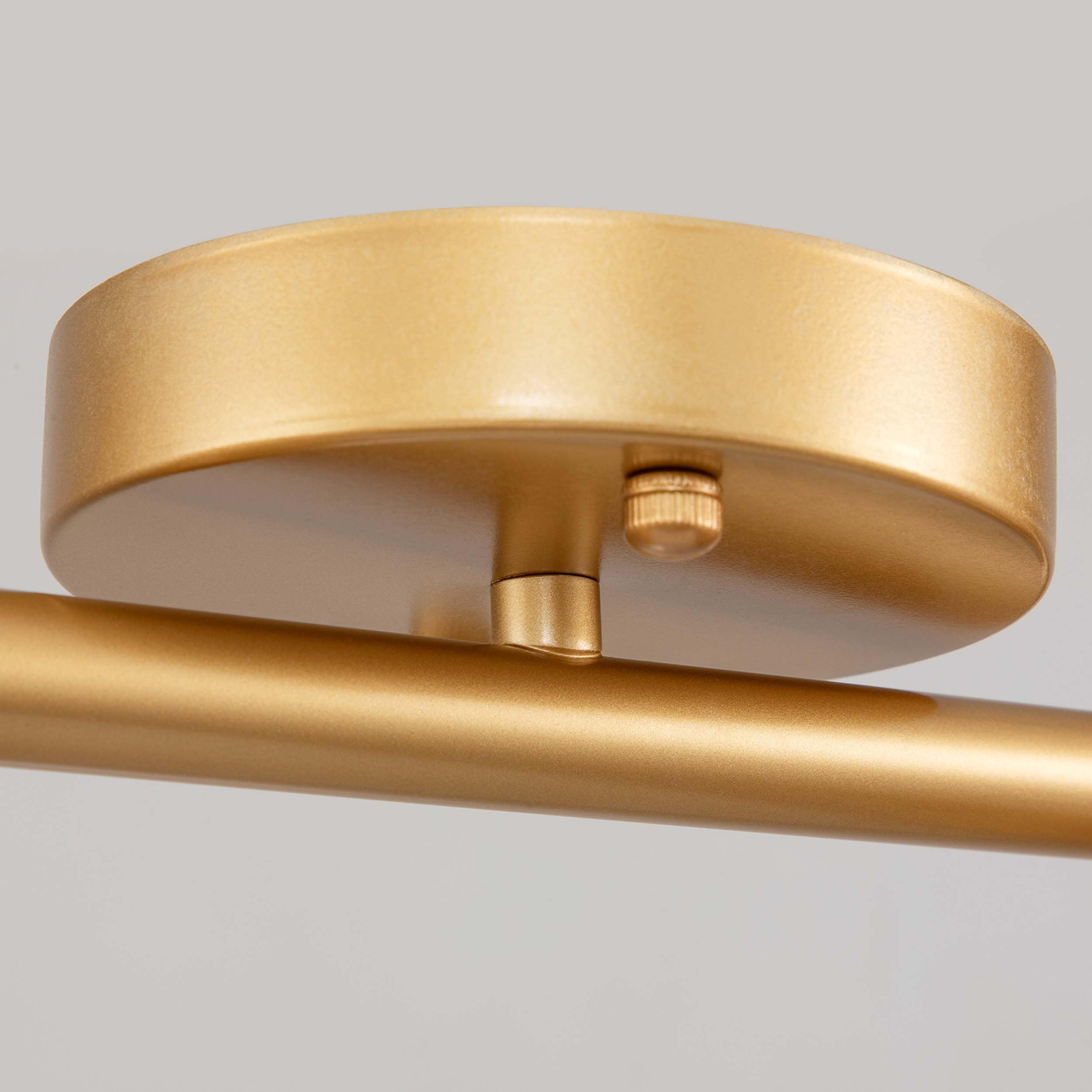 4-Light Gold Flush Mount Ceiling Fixture with Rotating Heads - Modern Linear Track Lighting for Kitchen Island, Dining Room & Living Room - Perfect for Task Lighting and Home Decor