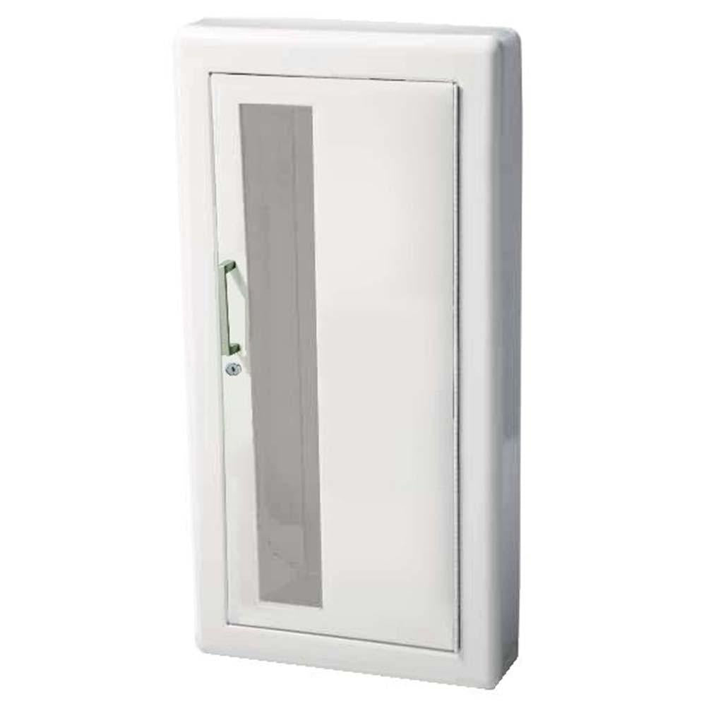 JL Industries 1817W10FX2 Ambassador Fire Extinguisher Cabinet - Vertical Duo Panel with Pull Handle & SAF T LOK Fire Rated - Ideal for Commercial Buildings, Warehouses, and Office Safety Compliance