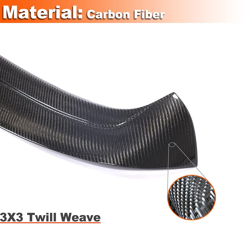 MCARCAR Carbon Fiber Rear Trunk Spoiler Wing for Volkswagen VW Golf 5 MK5 GTI & R32 Hatchback (2005-2009) - High Kick Lip Style - Enhances Aerodynamics & Sporty Look - Perfect for Car Enthusiasts & Performance Upgrades