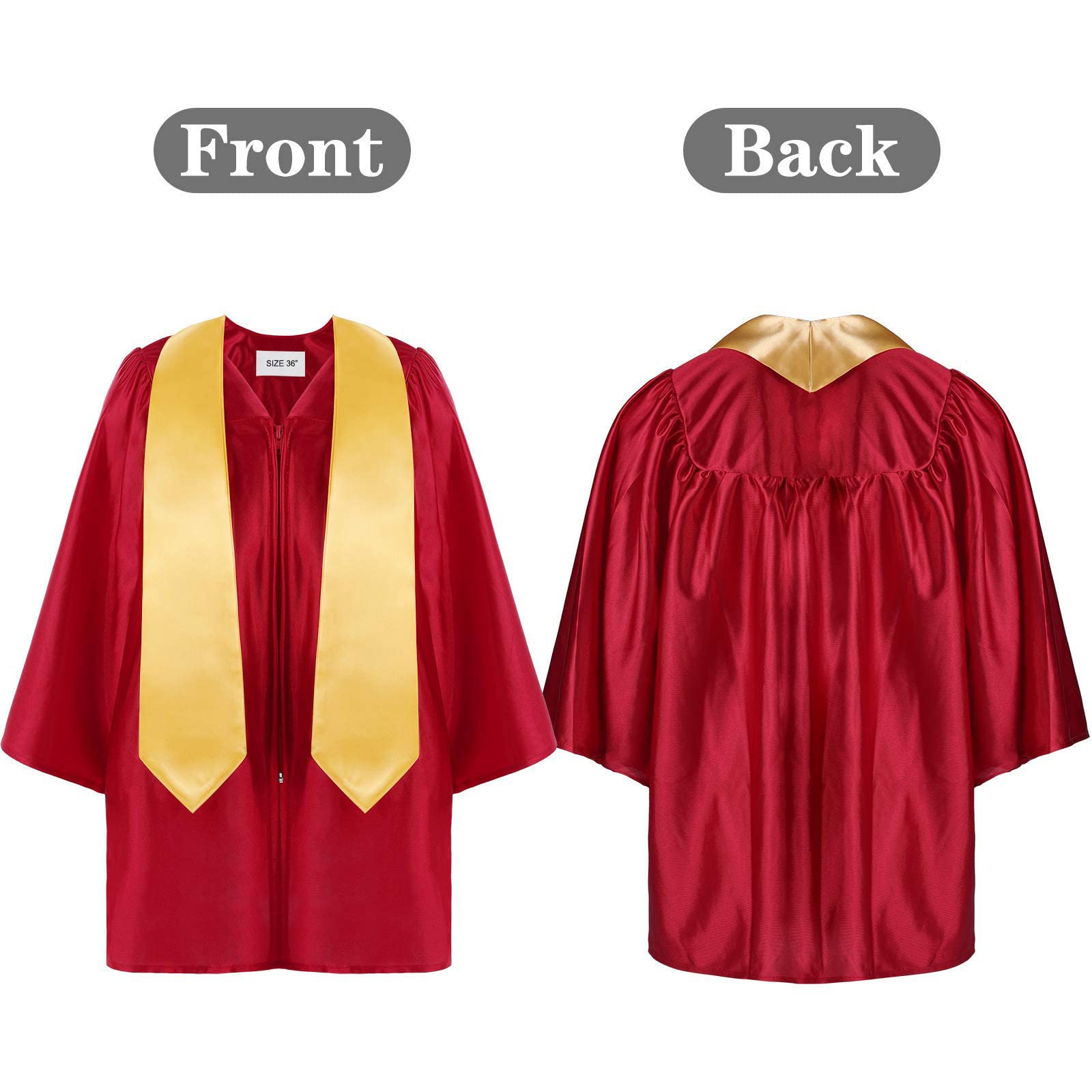 Boys & Girls Graduation Gown Cap Set with 2022 Tassel & Sash - Preschool & Kindergarten Graduation Outfit for Kids Ages 2-12 Years (Red, Size 6-7 Years) - Perfect for Ceremonies, Photo Shoots & School Events