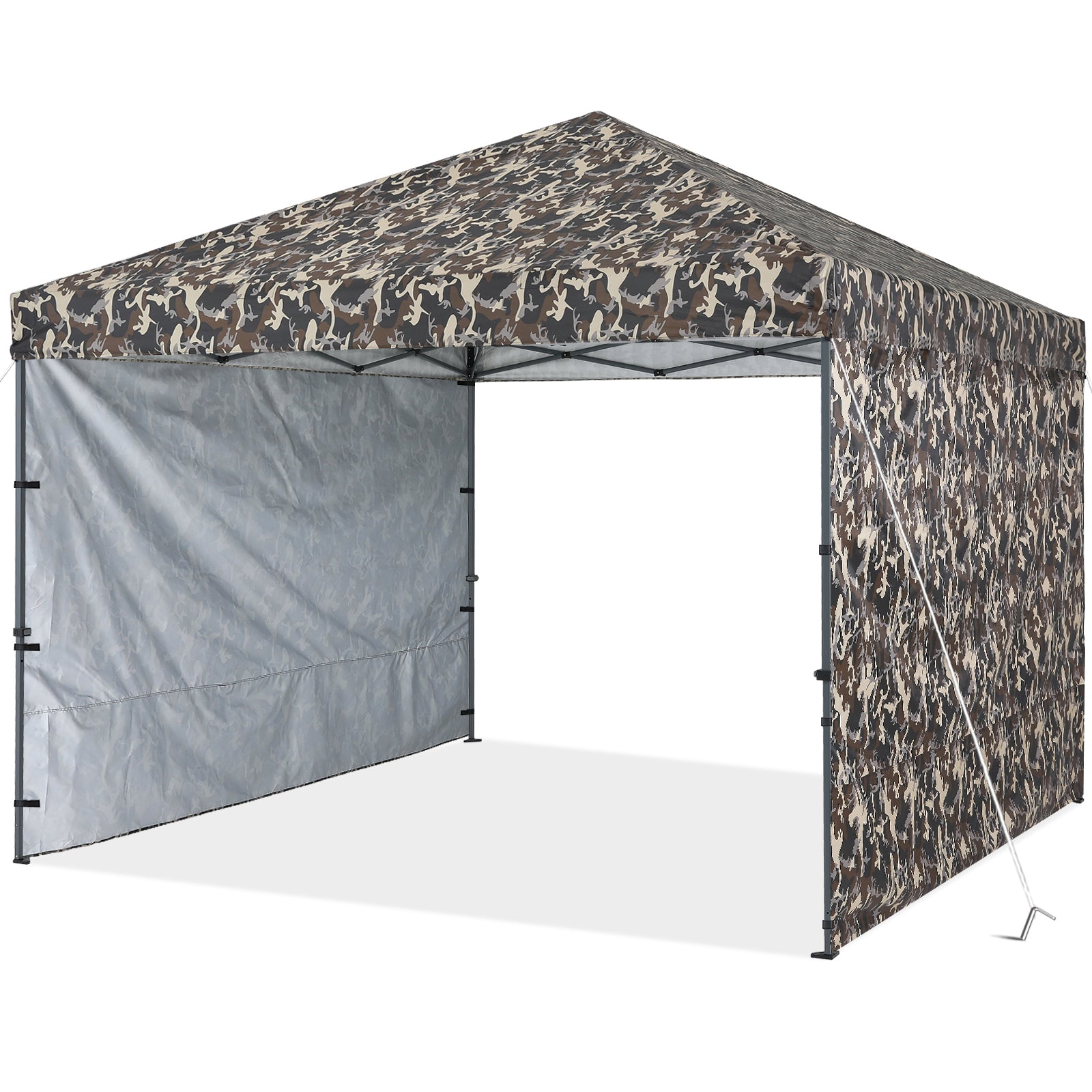 ABCCANOPY 10x10 Pop Up Canopy Tent with Graphic Print & 2 Sun Walls - Instant Outdoor Shelter for Parties, Camping, Beach & Backyard Events