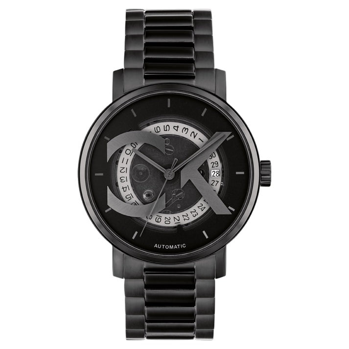 Calvin Klein Iconic Automatic Black Steel Watch 25300017 - Stylish & Durable Timepiece for Men, Perfect for Business, Casual & Formal Occasions