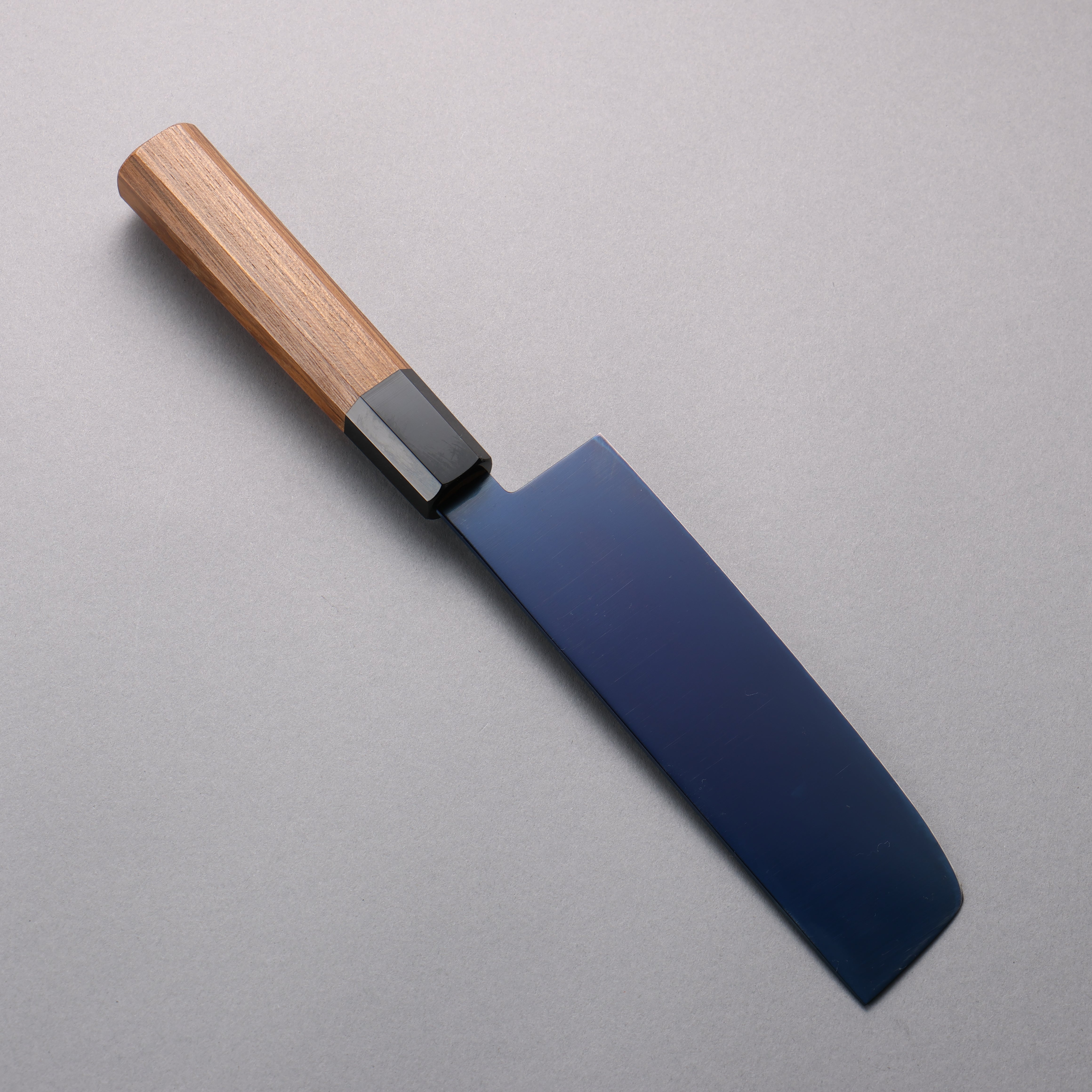 Premium Seisuke SK 85 Nakiri Knife 160mm - Japanese High Carbon Steel with Ion Plating, Teak Wood & Black Plastic Ferrule Handle - Perfect for Slicing Vegetables, Fruits & Herbs in Professional & Home Kitchens