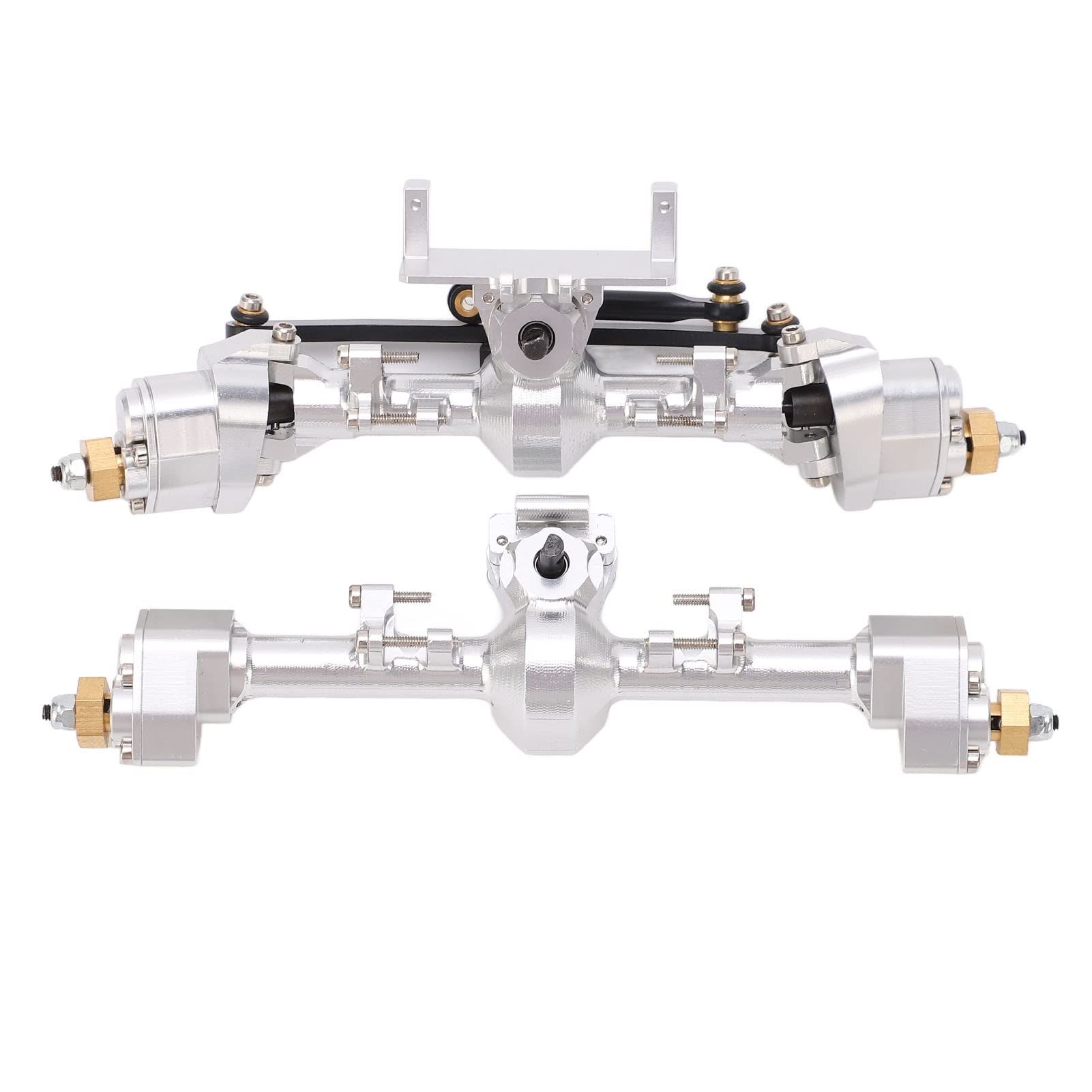 Qinlorgo CNC Precision RC Rear Axle Assembly - Durable & Stable Performance for RC Cars - Widened Axles in Silver - Perfect for Off-Road Racing & RC Car Upgrades