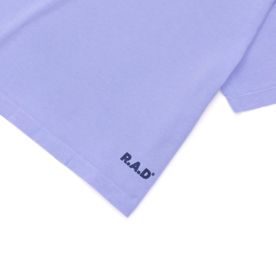Custom Logo Crop Tee for Women - Soft Baby Lavender Cotton Top for Casual Wear & Street Style