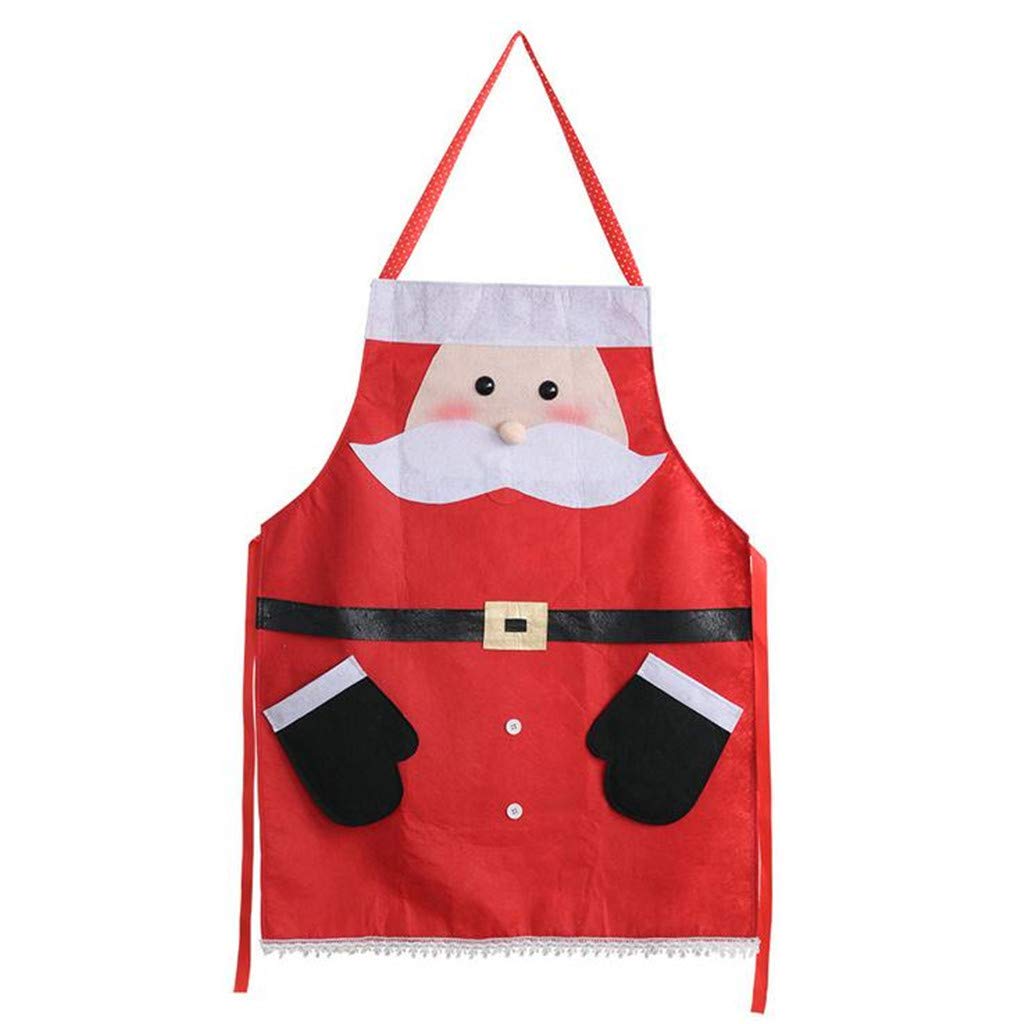 Festive Christmas Kitchen Apron - Holiday Cooking Apron with Pockets for Baking, Grilling & Holiday Decorations - Perfect for Christmas Parties, Family Gatherings & Festive Cooking