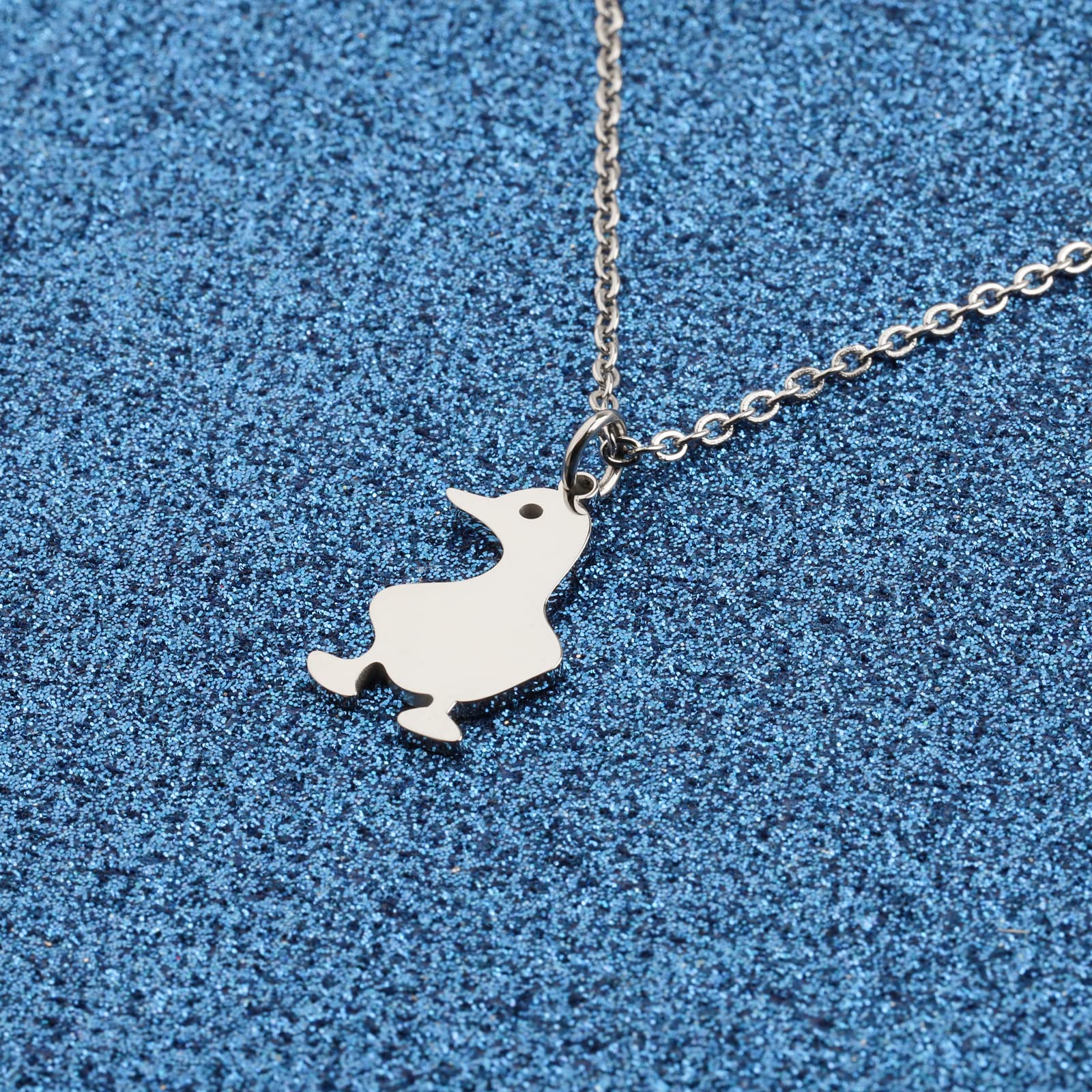 Cute Duck Pendant Necklace for Duck Lovers - Animal Rescue Jewelry Gift for Duck Owners & Animal Lovers - Perfect for Birthdays, Anniversaries & Animal Charity Events