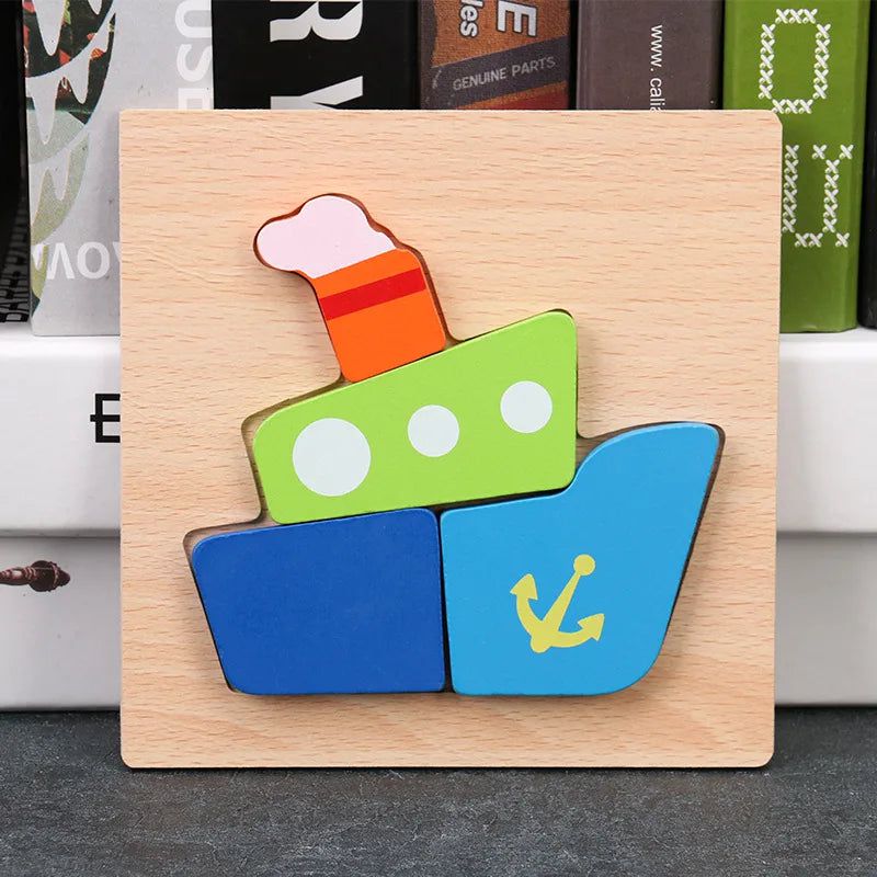 3D Wooden Animal Puzzles for Toddlers - Educational Learning Toys for Kids - Perfect for Early Childhood Development & Montessori Playtime