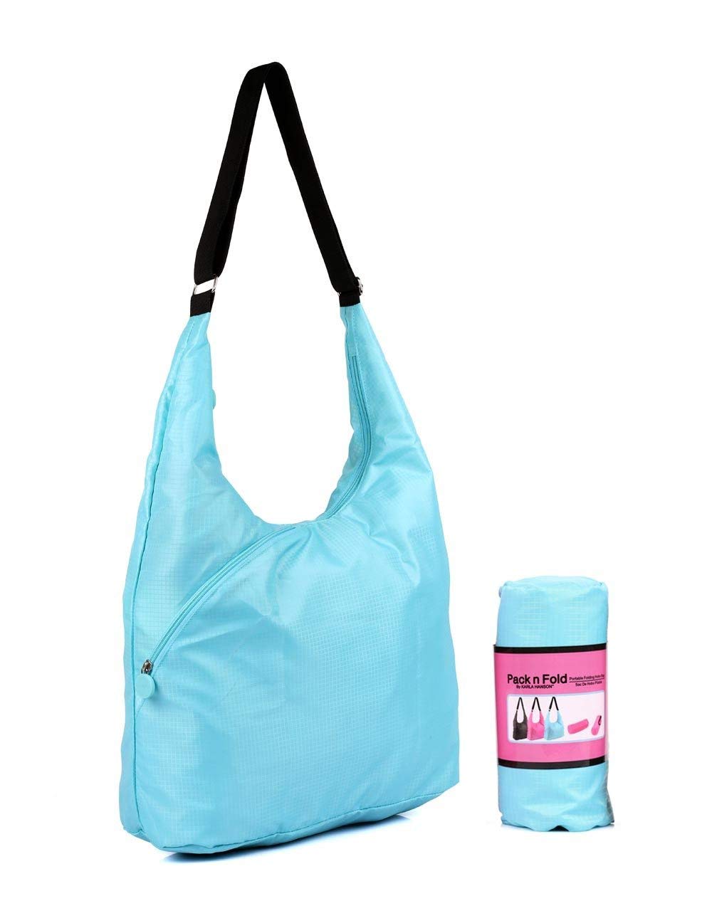 Foldable Travel Hobo Crossbody Bag - Packable & Lightweight for Women, Blue | Perfect for Commuting, Shopping & Weekend Getaways