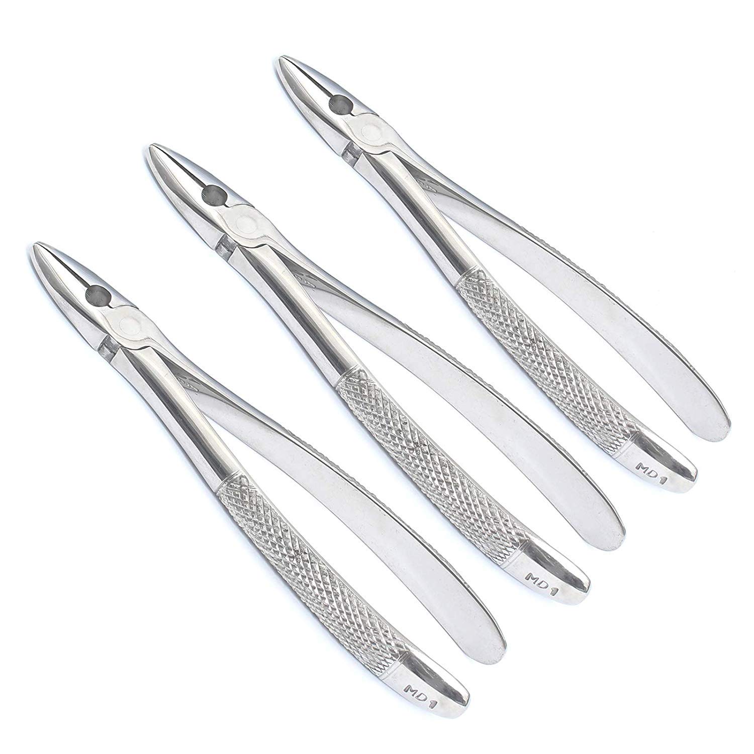OdontoMed2011® 3 Pcs Dental Extraction Forceps MD1 Mead Pattern - Upper Incisors Root Teeth Removal Tools - Professional Dental Instruments for Dentists & Oral Surgeons - Perfect for Tooth Extractions, Dental Clinics & Emergency Procedures
