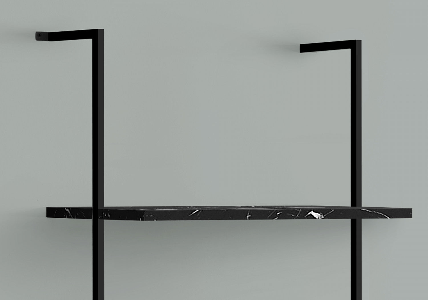Vale Bookcase - Modern Marble Black Bookshelf for Home & Office - Stylish Storage Solution for Books, Decor & Essentials