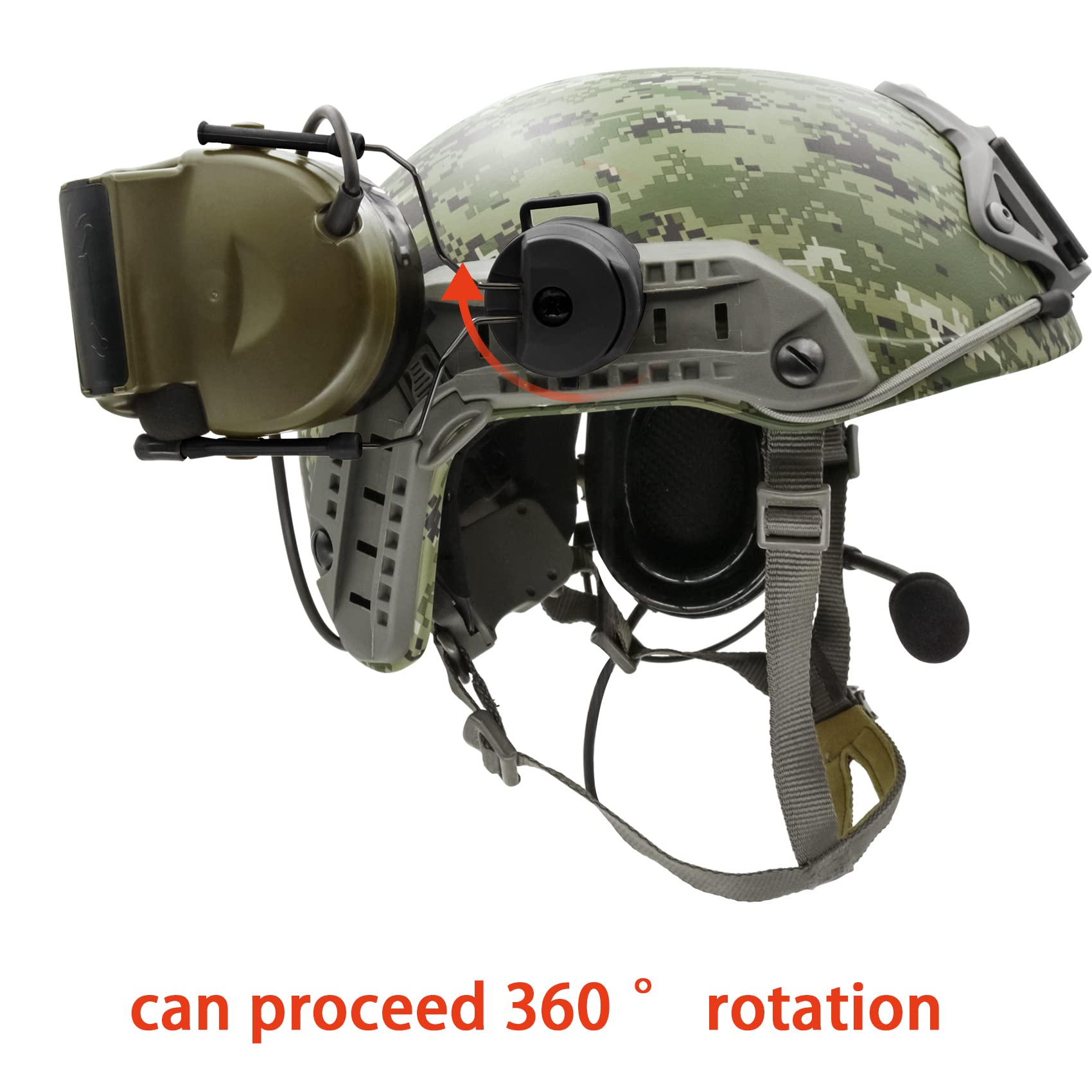 COMTA 2 Helmet-Compatible Tactical Headset with U94 PTT 2pin Connector - Noise Cancelling Military Headphones for Airsoft, Hunting & Shooting - Perfect for Tactical Training, Outdoor Adventures & Combat Simulation