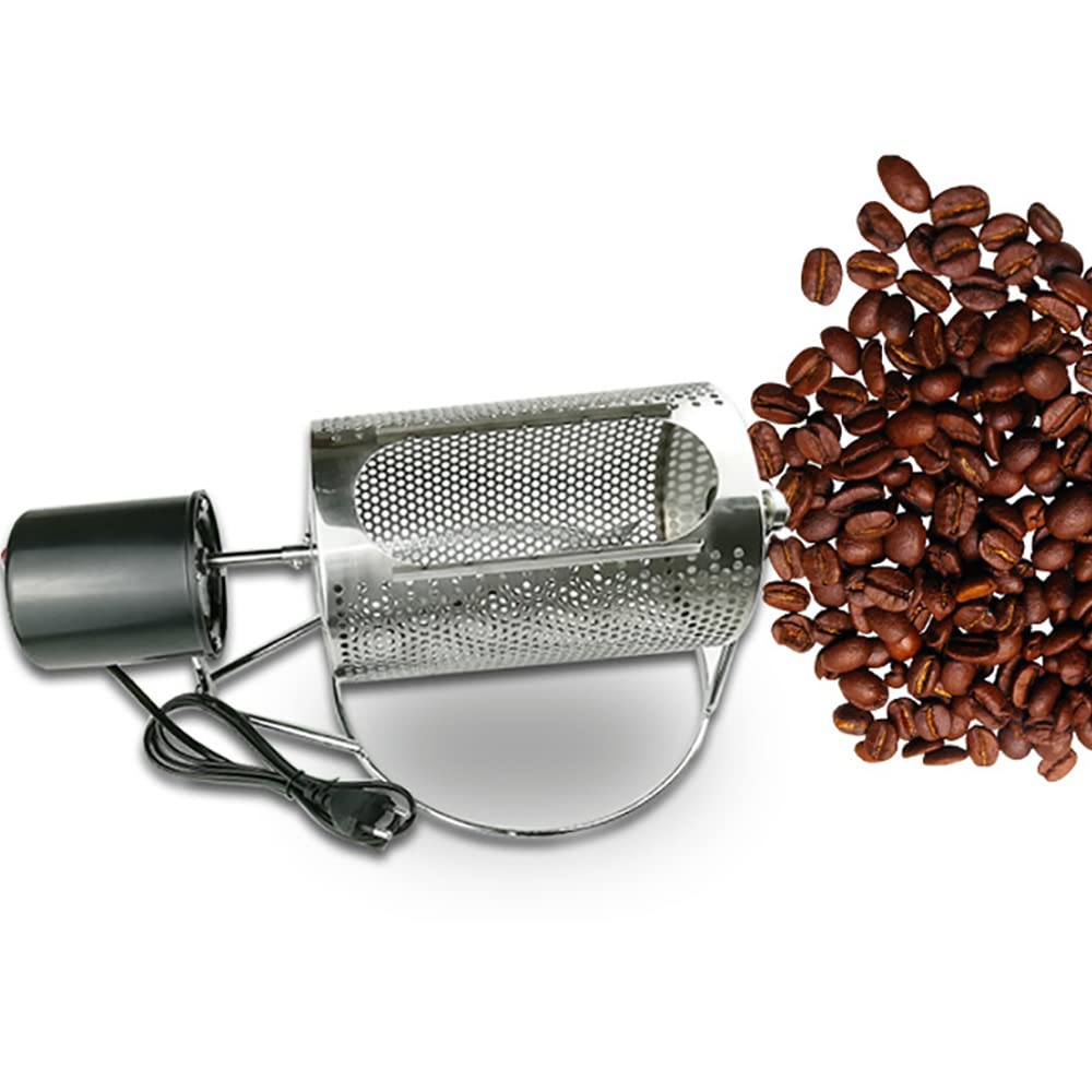 Premium Electric Coffee Roaster Machine - Stainless Steel Roller Type for Coffee Beans, Nuts & Grains (100-250g Capacity) | Perfect for Home Baristas & Small Coffee Shops