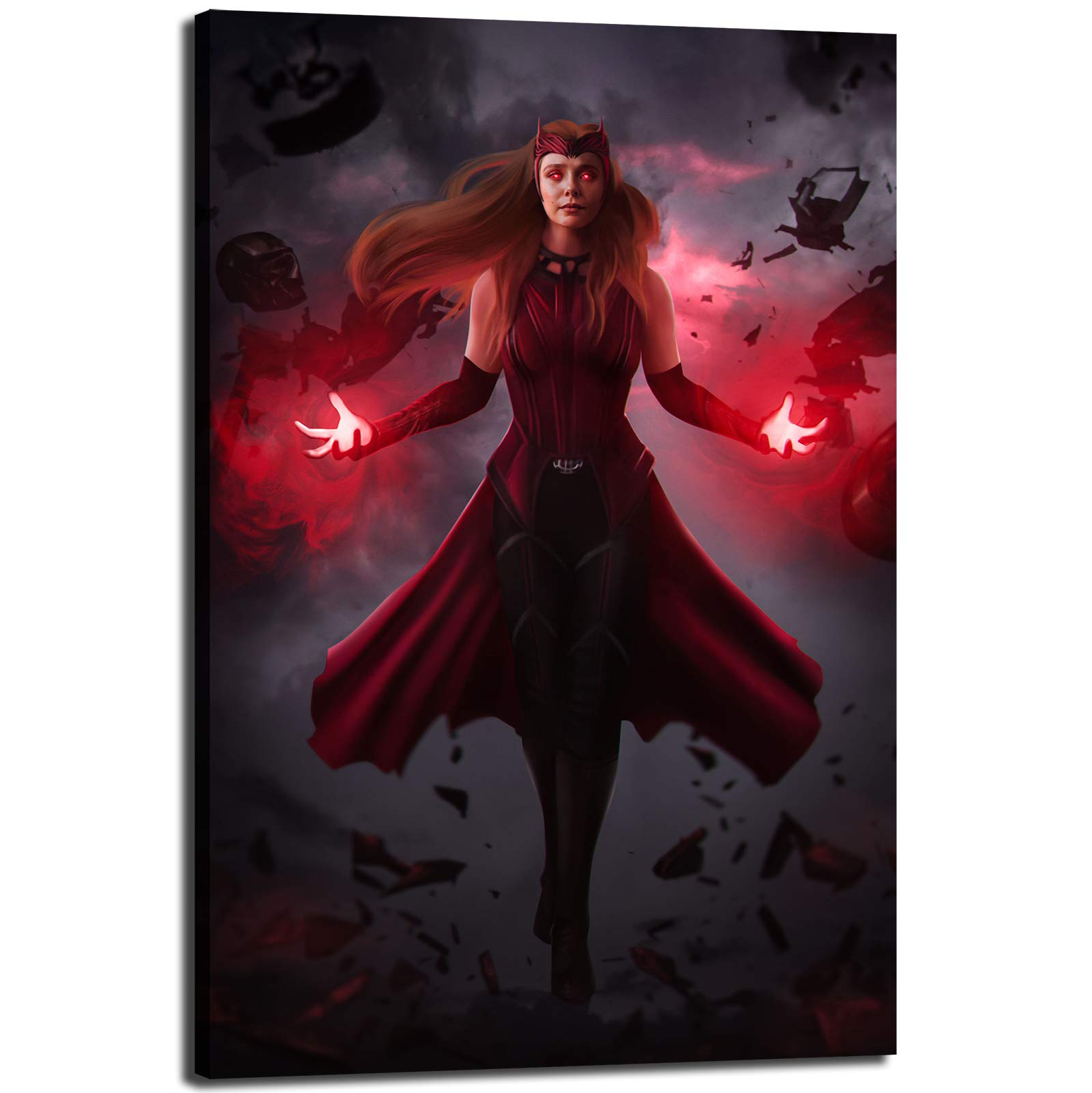 Avengers Scarlet Witch Movie Poster HD Print Canvas Painting - 20x30 Inch Wall Art for Living Room, Bedroom Decor | Premium Canvas Roll by SANTA RONA Xirokey | Superhero Home Theater & Game Room Decor
