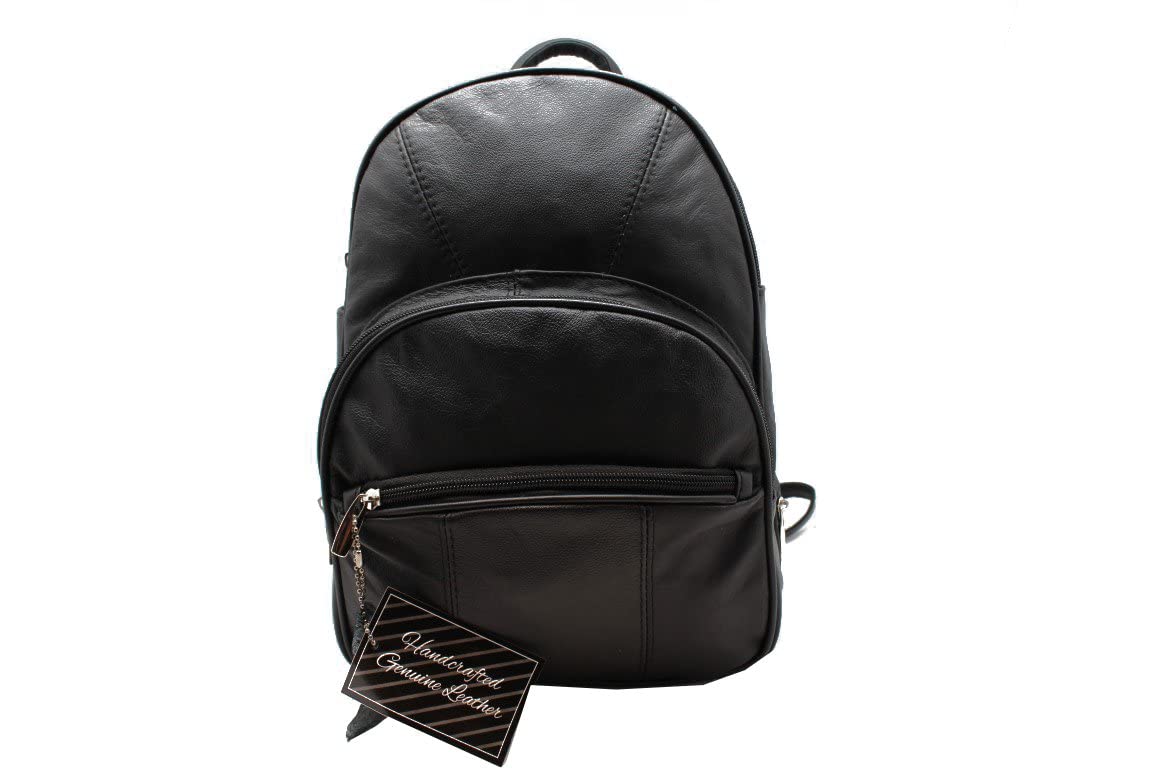 Premium Genuine Leather Backpack for Women - Stylish Tan Laptop Bookbag with Multiple Pockets & Adjustable Straps | Perfect for Work, Travel & College