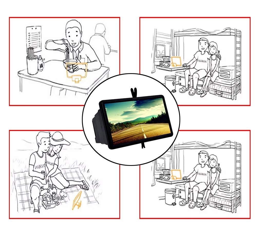 Big Picture Smartphone Magnifier - 3D Screen Amplifier for 2X Larger Viewing Experience | Perfect for Movies, Videos & Reading | Ideal for Seniors & Low Vision Users