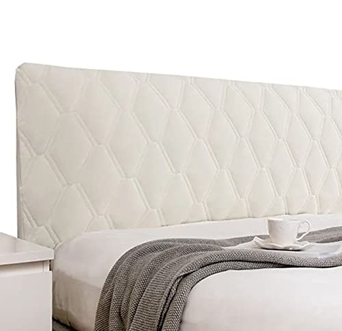 Quilted Padded Headboard Cover for Queen, Full, Twin & California King Beds - Gray Cushioned Slipcover with Thick Protection - Perfect for Bedroom, Guest Room & Home Decor