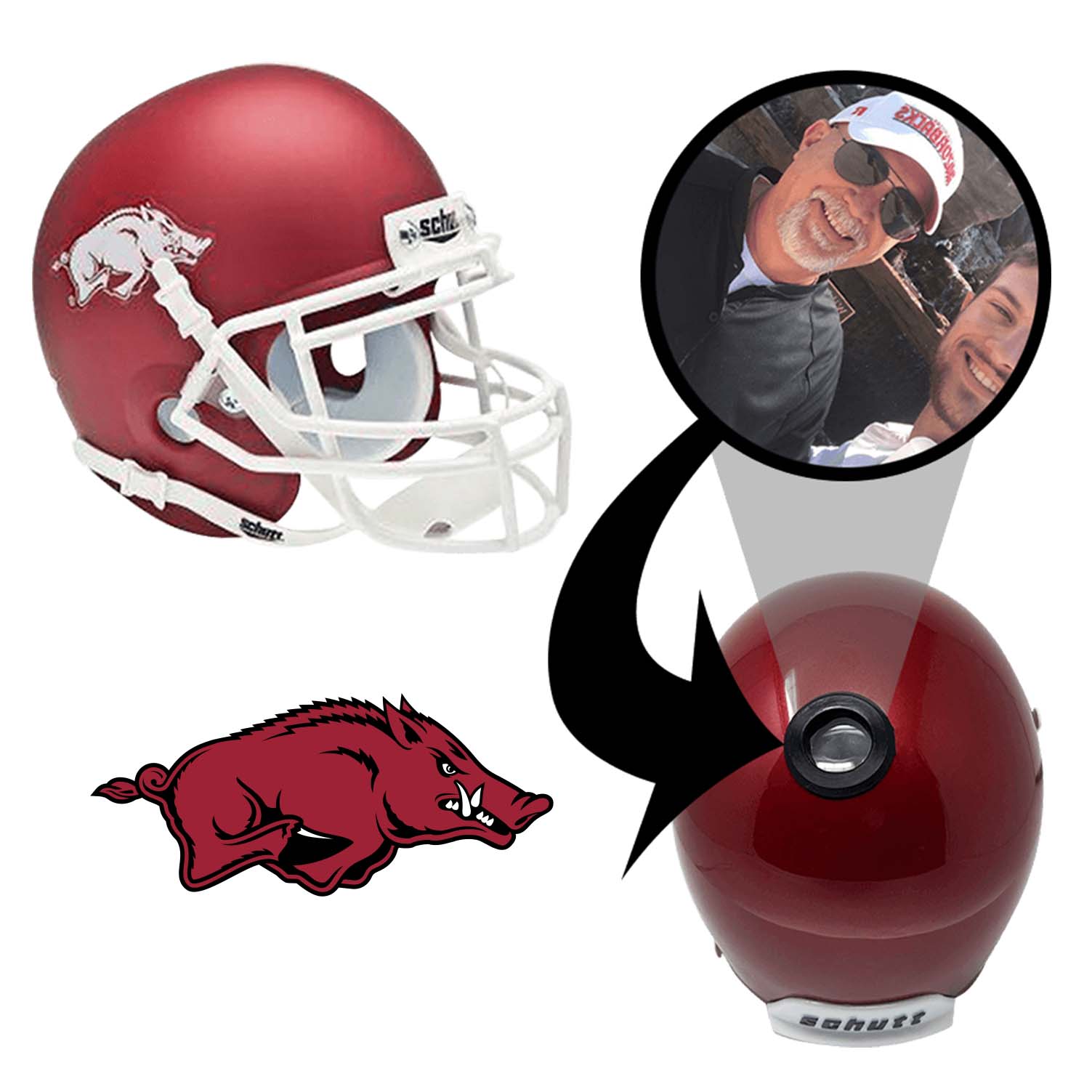 Arkansas Razorbacks Mini Football Helmet - Officially Licensed NCAA Collectible - Perfect for Game Day Decor & Sports Memorabilia Display