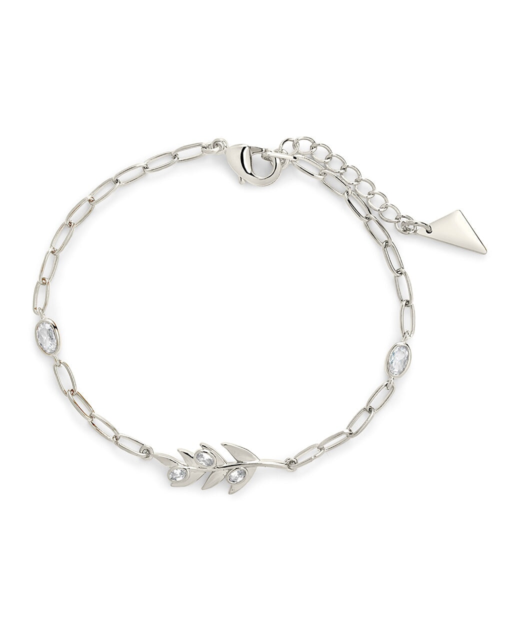 CZ Leaf & Chain Bracelet for Women - Elegant Sterling Silver Jewelry Gift for Birthday, Anniversary, Valentine's Day | Perfect for Everyday Wear, Office & Special Occasions