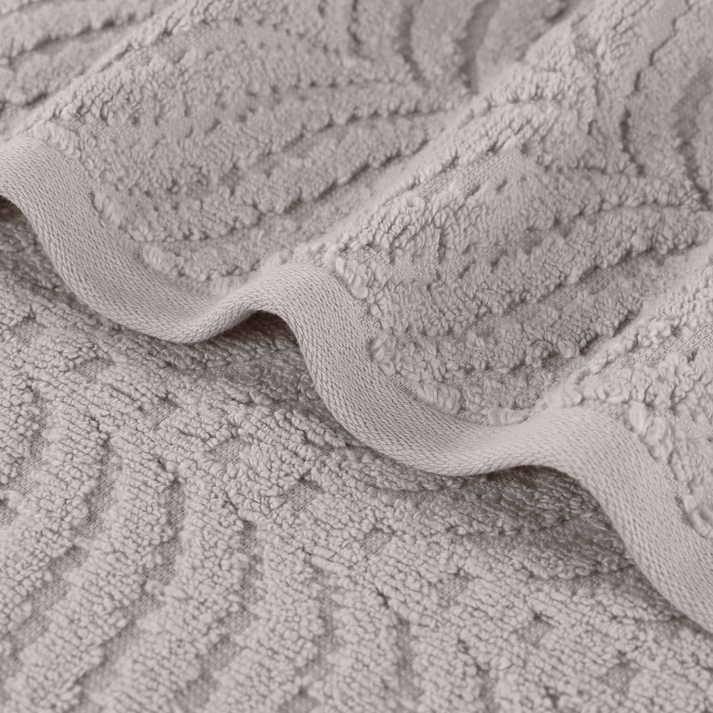 Premium Zero Twist Cotton Jacquard Chevron Face Towels - Set of 12 | Ultra Soft Bath & Hand Towels for Spa, Guest Bathroom & Luxury Home Decor