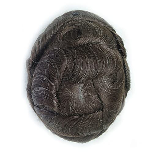 Premium Men's Human Hair Toupee - Ultra Thin Skin Hair Replacement System #310 - Natural Look for Thinning Hair & Baldness - Perfect for Daily Wear, Special Occasions & Confidence Boost
